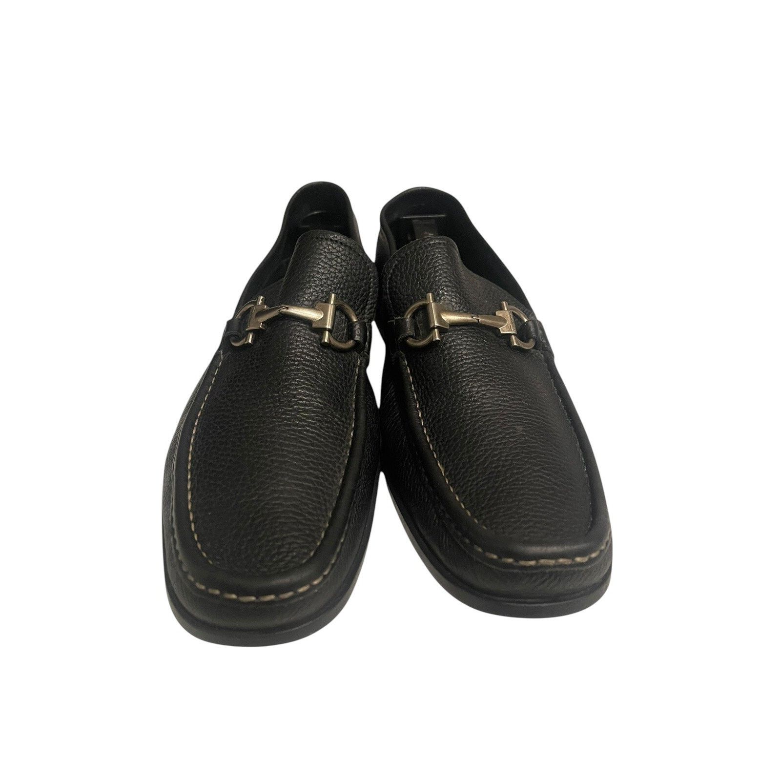 Salvatore Ferragamo Salvatore Ferragamo Pebble Leather Side Buckle Loafer 10.5 Size US 10.5 / EU 43-44 - 1 Thumbnail