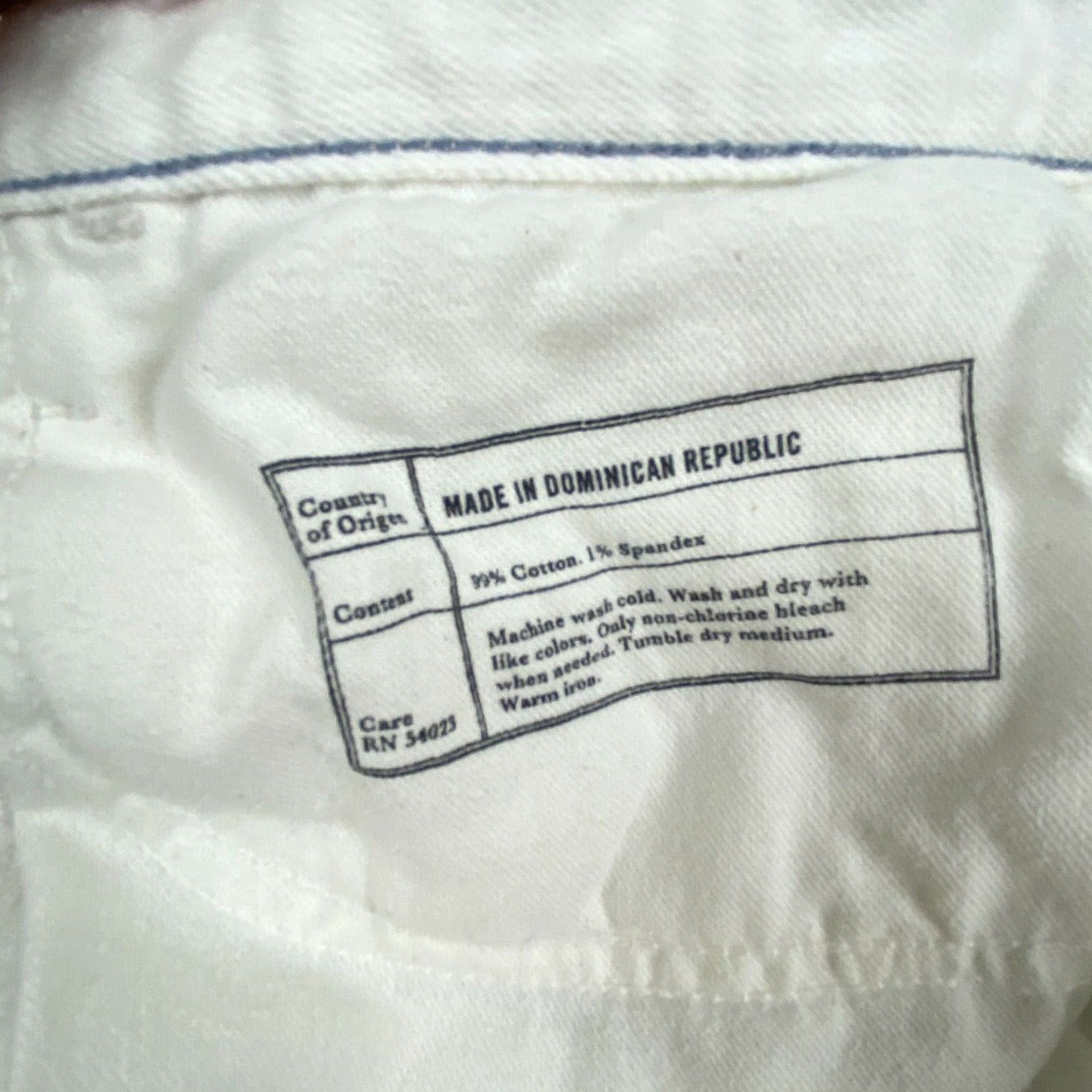 Banana Republic Banana Republic Womens Straight Leg Stretch Jeans White Denim 32 Waist Low Rise Size 24" / US 00 / IT 34 - 5 Thumbnail