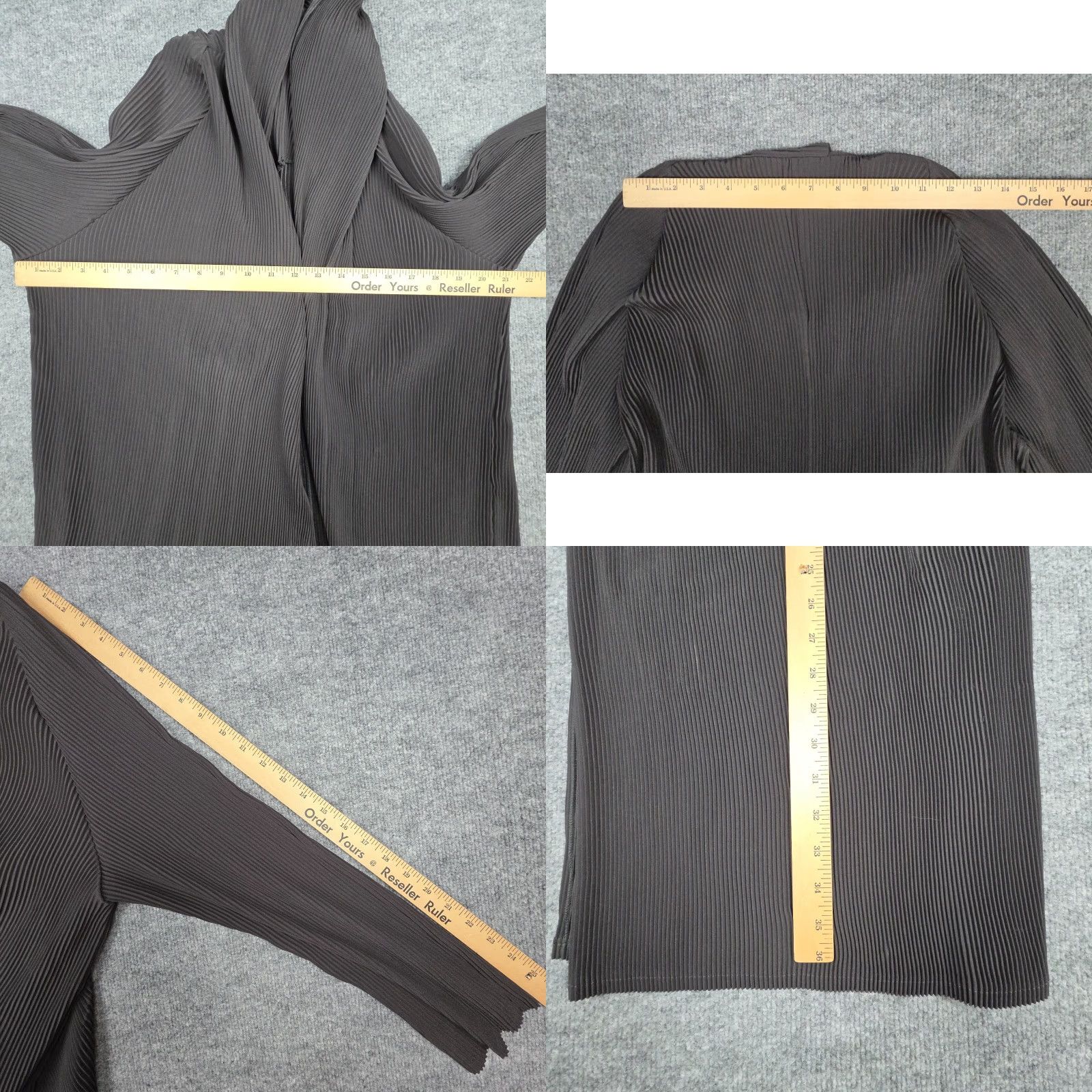 Vintage Babette San Francisco Crinkle Blouse & Skirt SET Medium Black Pleated Poly Womens 2 Piece Outfit/Set Size M / US 6-8 / IT 42-44 - 9 Thumbnail