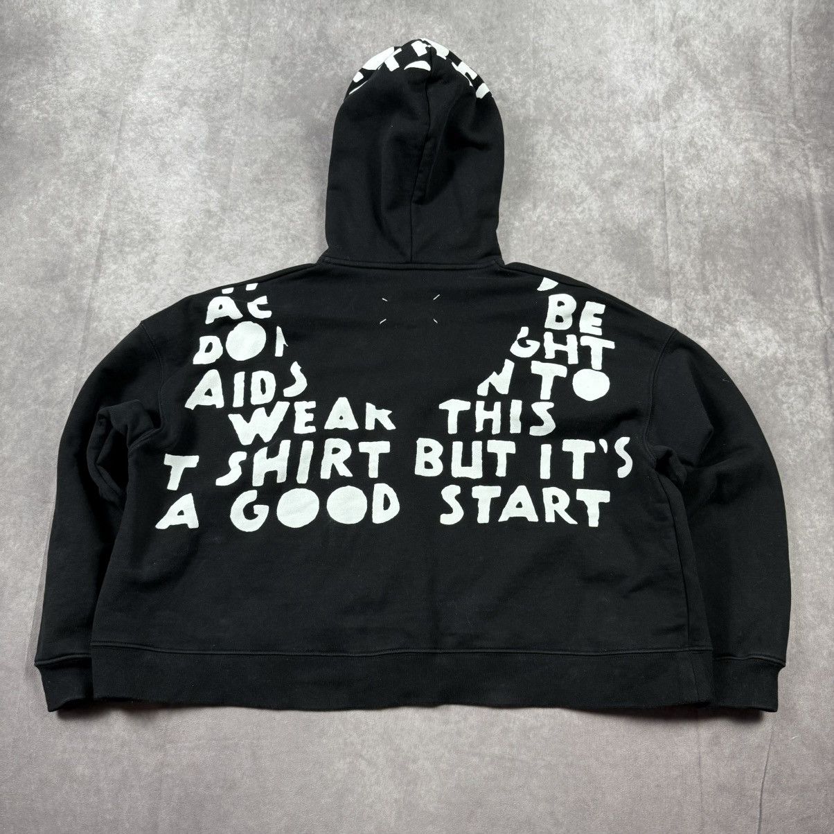 Maison Margiela Maison Margiela Oversized Painted Aids Hoodie Size S / US 4 / IT 40 - 1 Thumbnail