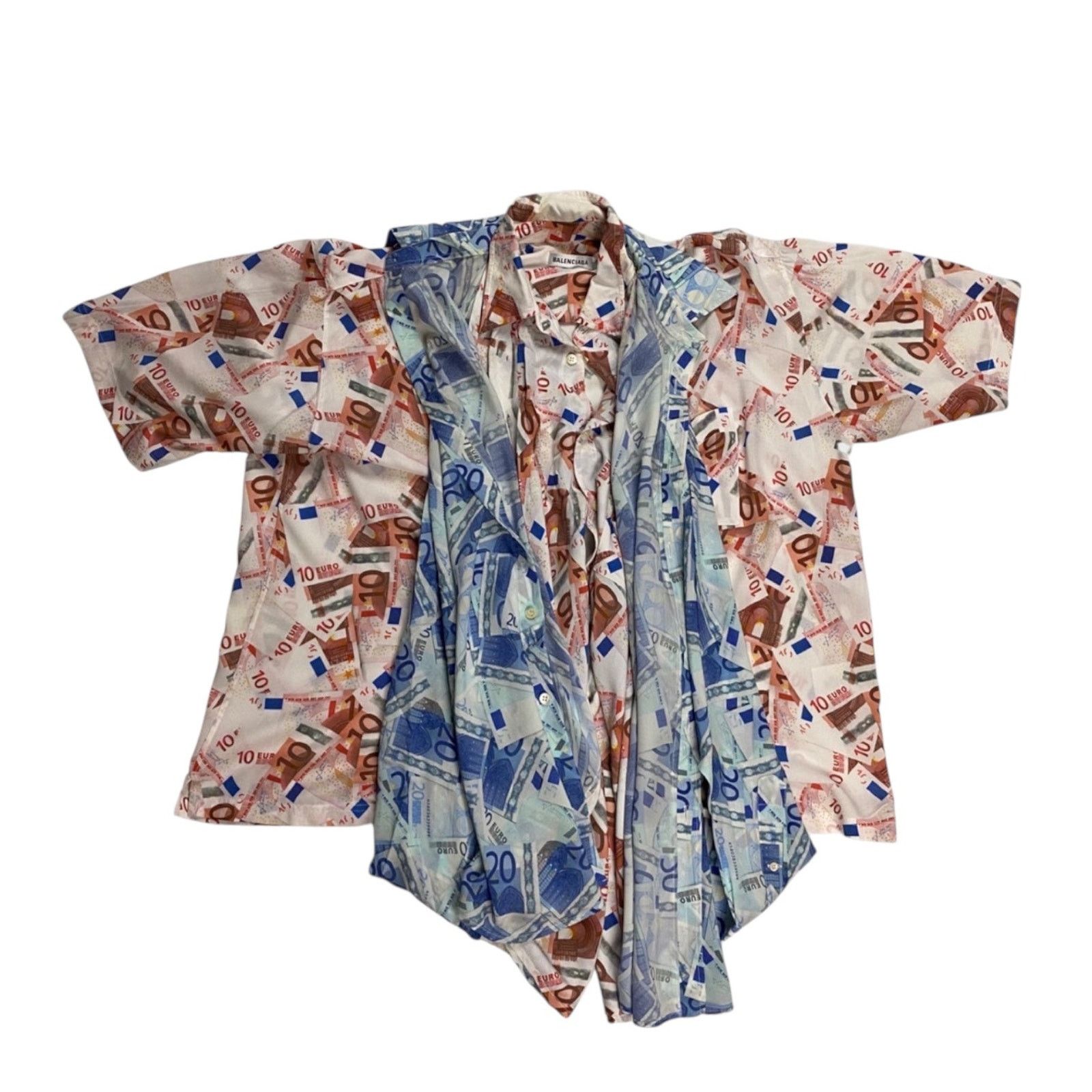 Balenciaga Balenciaga SS18 Runway “Euro Bills” Viscose Double Shirt Size US L / EU 52-54 / 3 - 1 Thumbnail