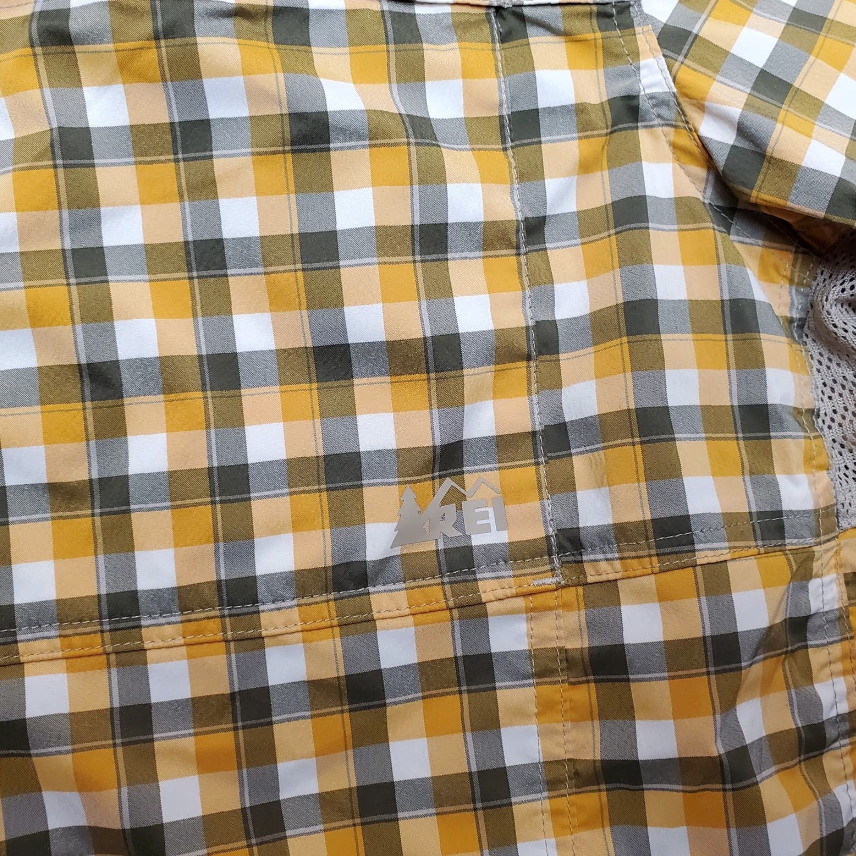 Vintage REI Shirt Mens XL Orange Plaid Short Sleeve Polyester Performance Vented Outdoor Size US XL / EU 56 / 4 - 4 Thumbnail
