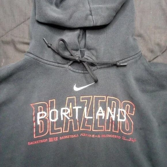 NBA × Nike × Vintage Vintage Y2K Nike Portland Trailblazers Hoodie Sweatshirt Size US XL / EU 56 / 4 - 1 Thumbnail