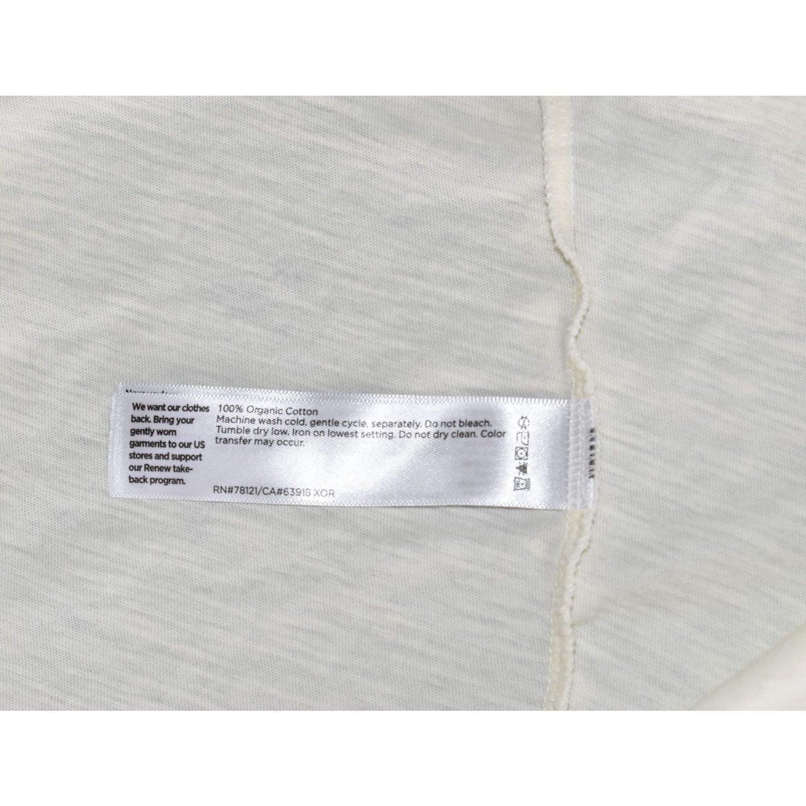 Eileen Fisher EILEEN FISHER Cream Peruvian Org Cotton Crew Neck SS Top S Size S / US 4 / IT 40 - 6 Thumbnail