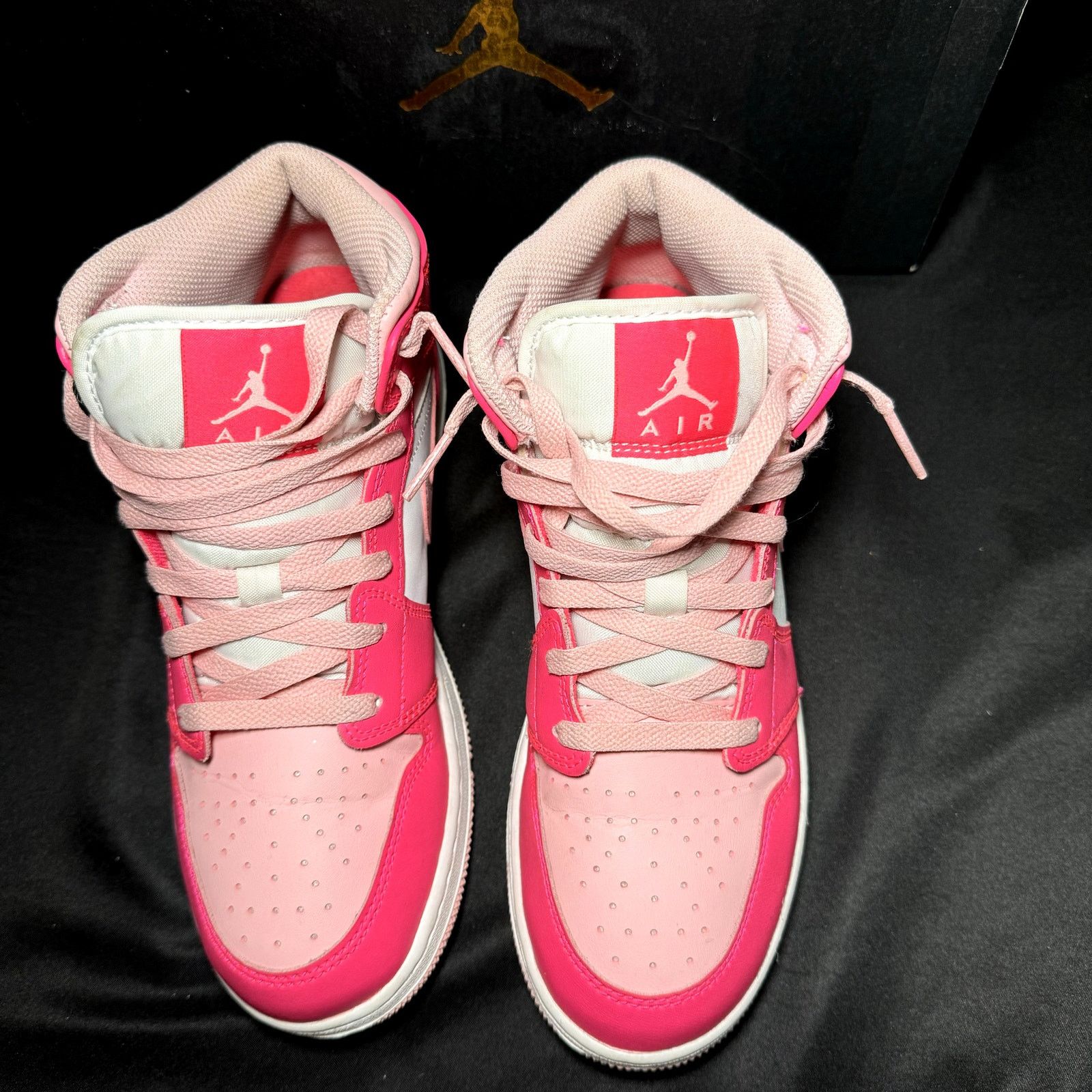 Jordan Brand × Nike Size 6.5 - Nike Air Jordan 1 Mid GS Fierce Pink Men's Shoes Size US 6.5 / EU 39-40 - 4 Thumbnail