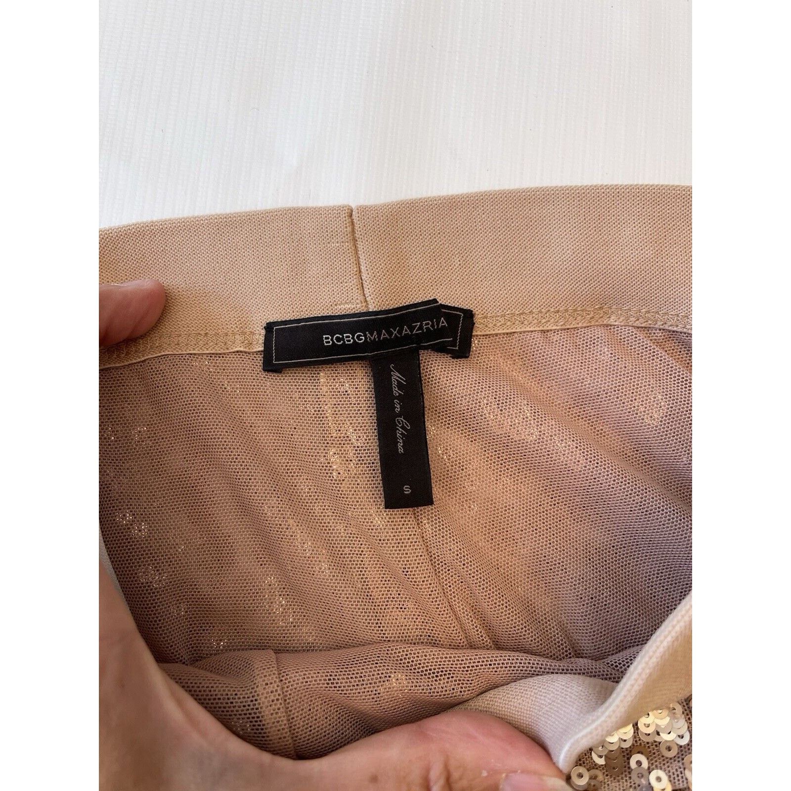 Bcbgmaxazria BCBGMaxazria Snake Sequin Pants Rose Gold Dena Skinny $398 S Size 27" / US 4 / IT 40 - 9 Thumbnail