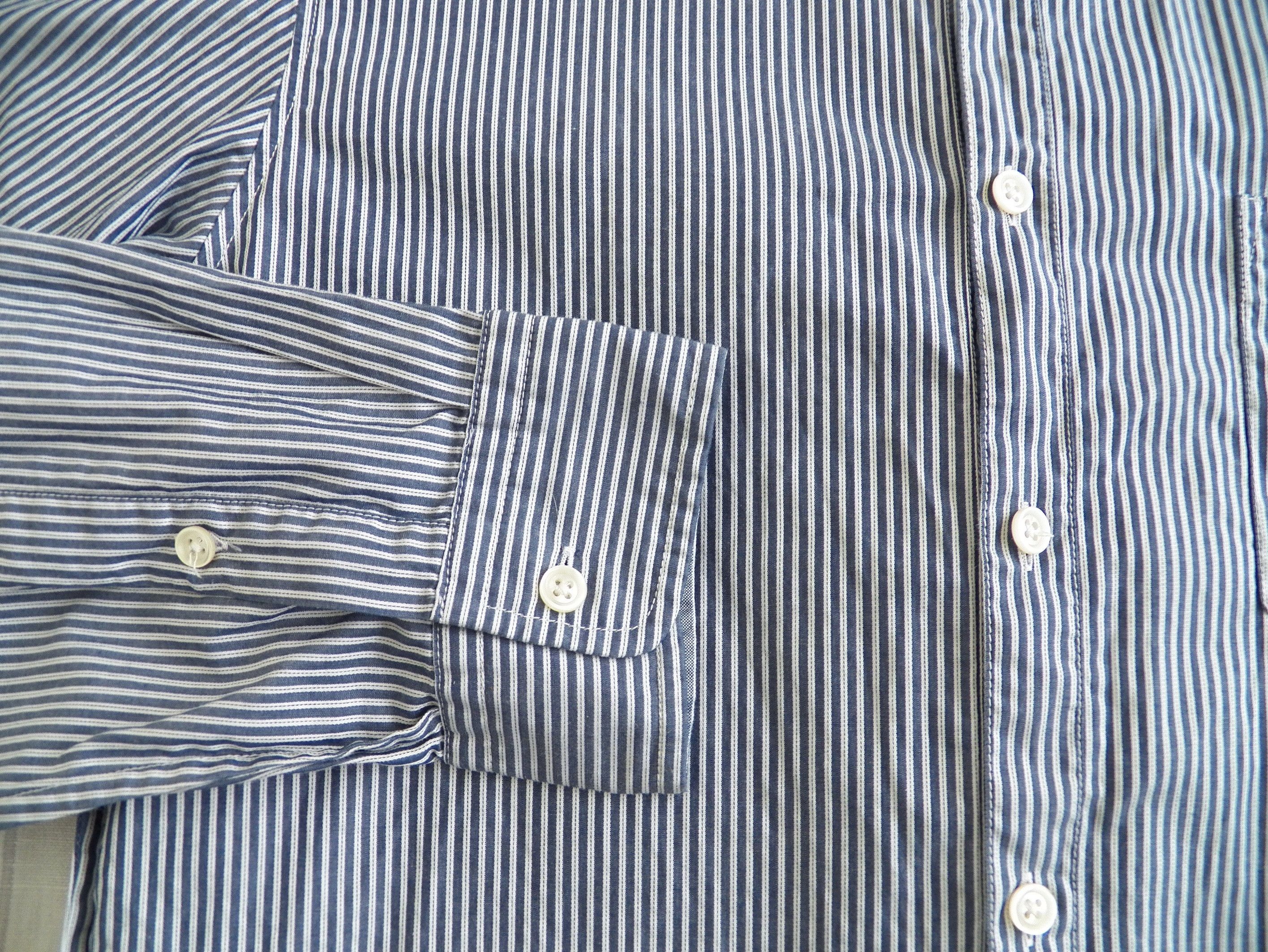 Hugo Boss Boss Orange Shirt blue stripe lightweight cotton long sleeve Size US M / EU 48-50 / 2 - 2 Thumbnail