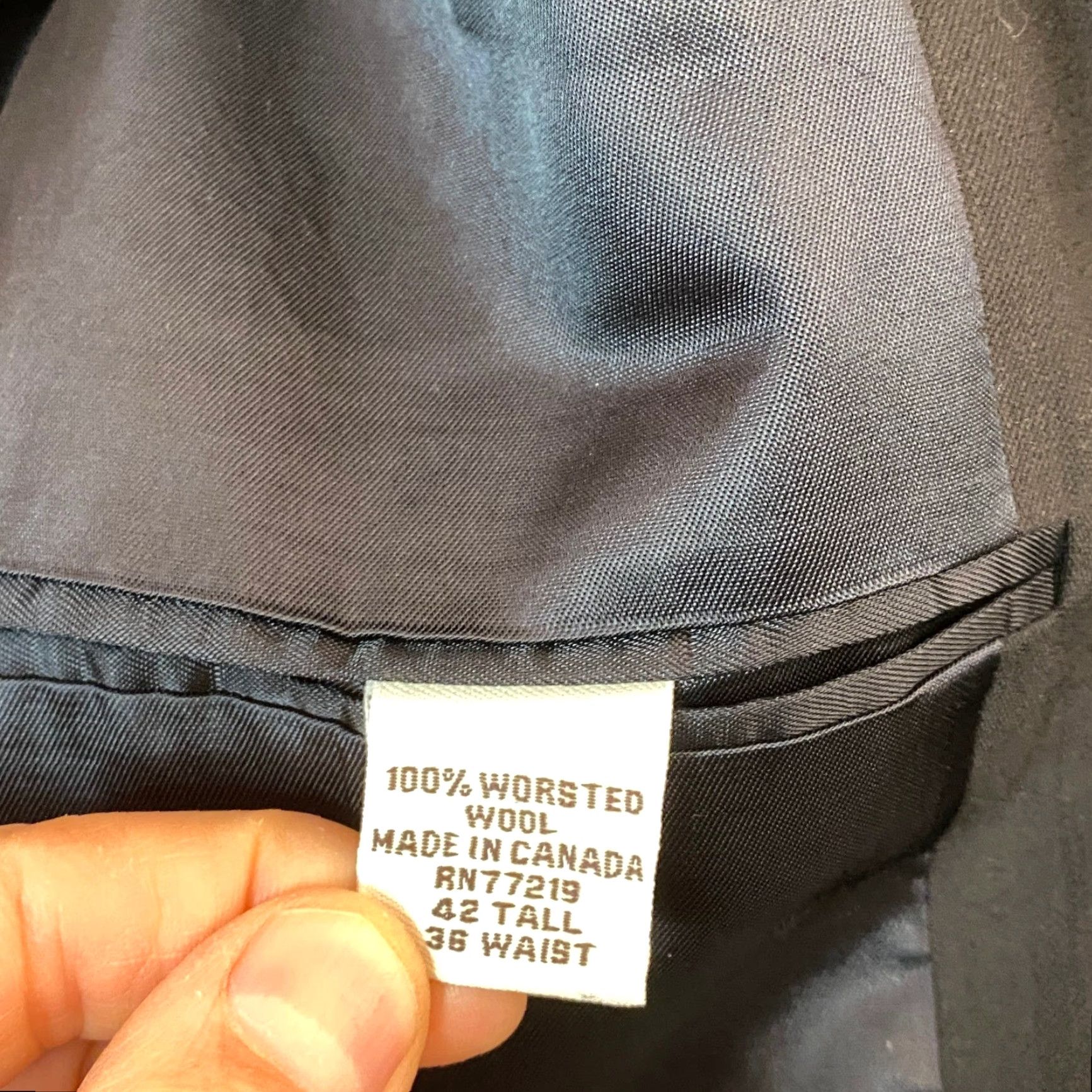 Pronto Uomo Pronto Uomo Blazer Mens 42L Black 100% Worsted Wool Comfort Stretch Sport Jacket Size 42R - 2 Thumbnail