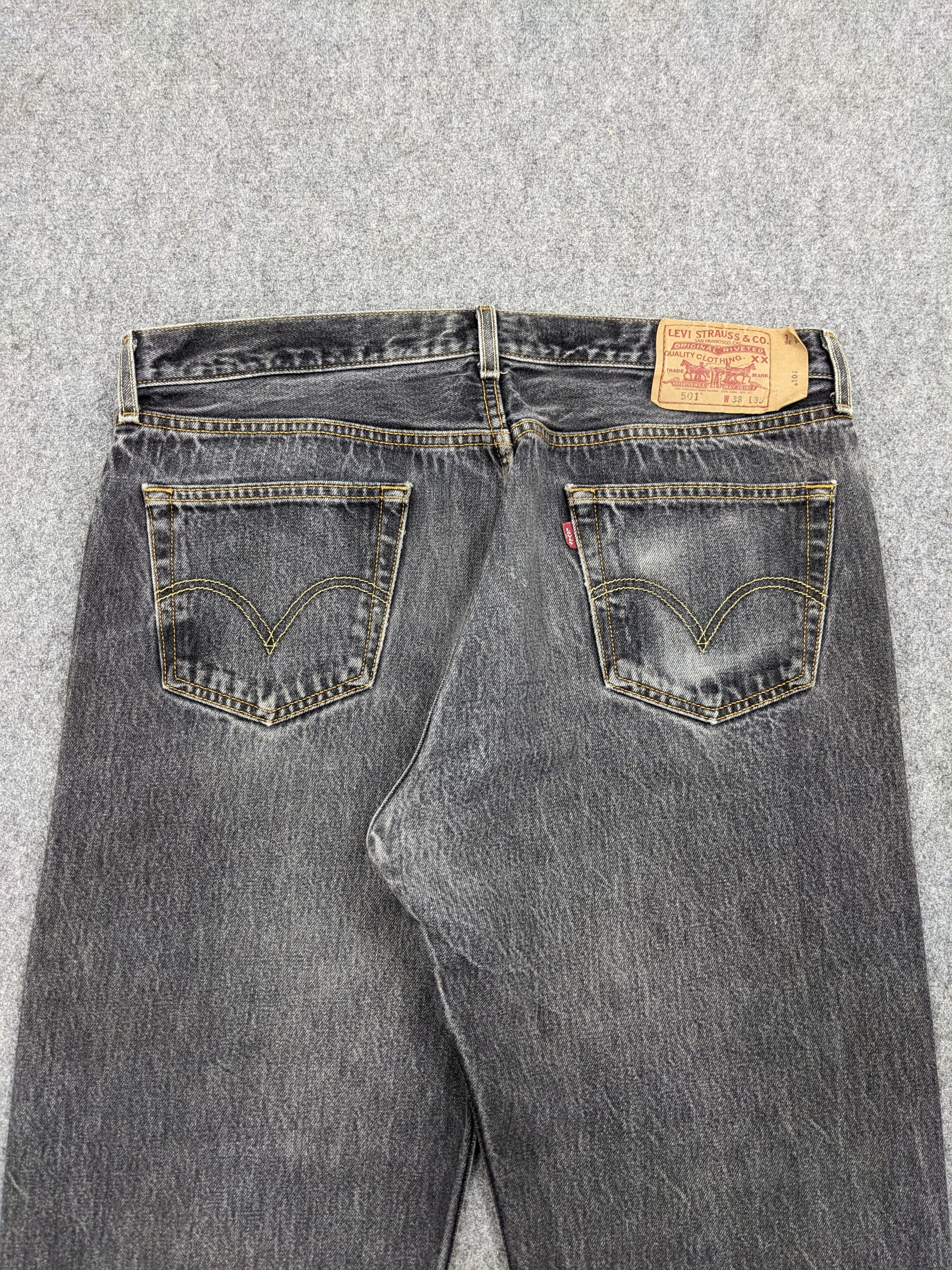Levi's Vintage Levis 501 Faded Black Jeans DJ0028Z Size US 36 / EU 52 - 4 Thumbnail