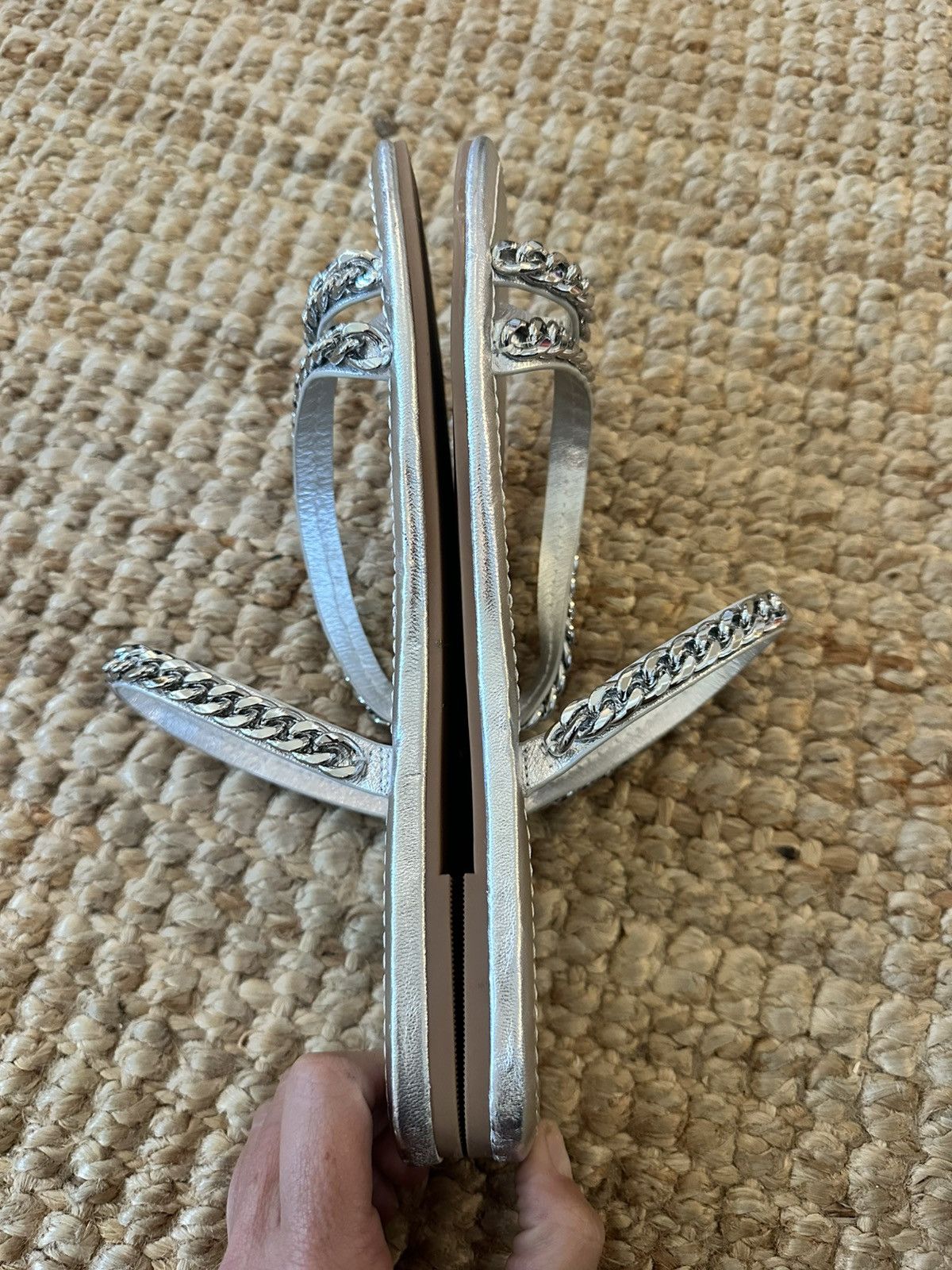 Other ERIC JAVITS CHAINMI TOE LOOP SANDAL SILVER SIZE 10 Size US 10 / IT 40 - 9 Thumbnail