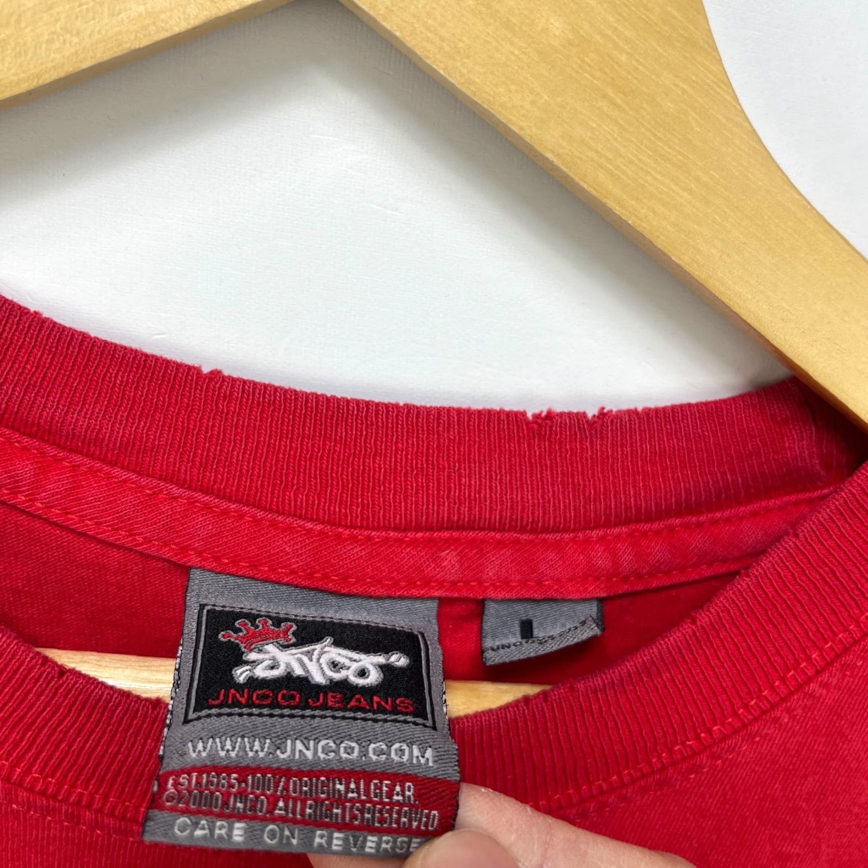 JNCO **VINTAGE Y2K JNCO USA Flag T-Shirt Large Red** User: Vintage Y2K JNCO USA Flag T-Shirt Large Red Size US L / EU 52-54 / 3 - 3 Thumbnail