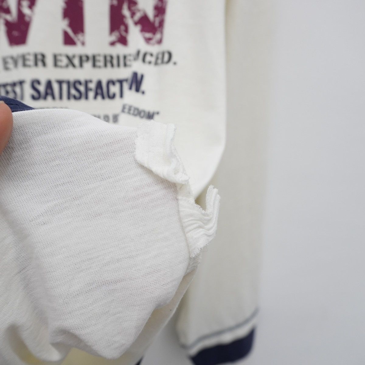 Japanese Brand 90s Sick Edwin Japan Longsleeve Double Layer Tee Size US L / EU 52-54 / 3 - 9 Thumbnail