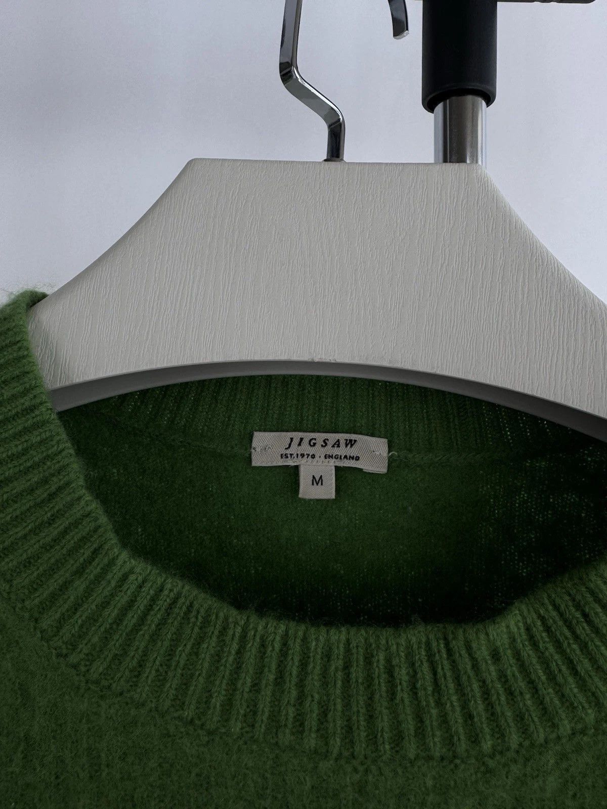 Jigsaw JIGSAW Green Sweater Size:M Wumen Classic Crew Neck Jumper Size M / US 6-8 / IT 42-44 - 6 Thumbnail