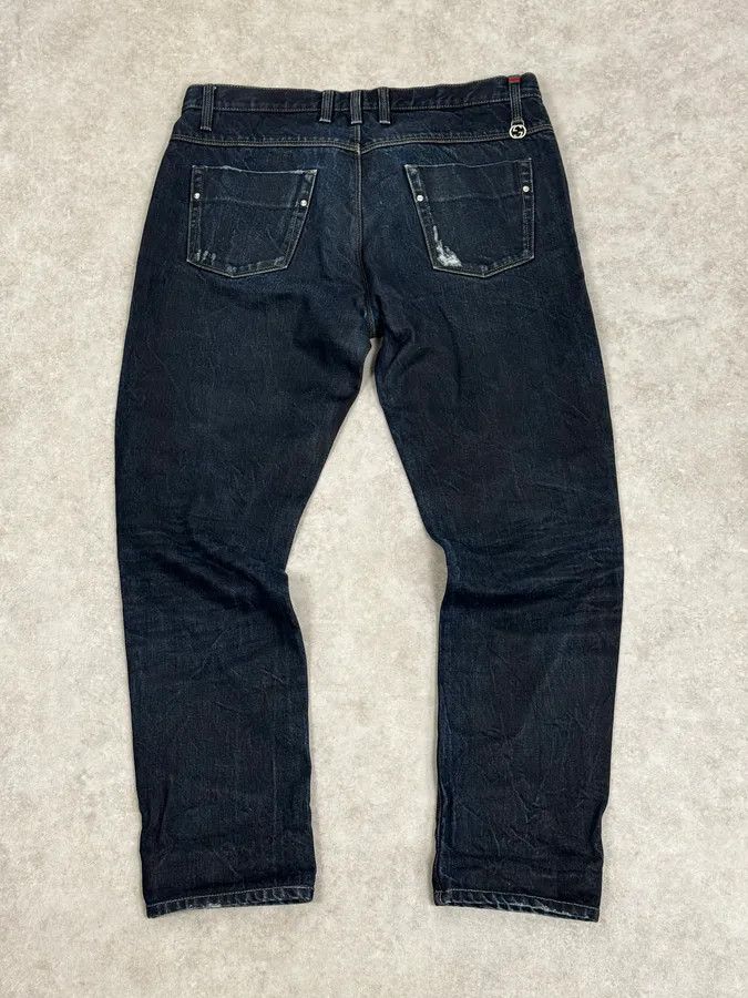 Gucci AW2009 Gucci Navy Oiled Denim Jeans by Frida Giannini Size US 32 / EU 48 - 6 Thumbnail