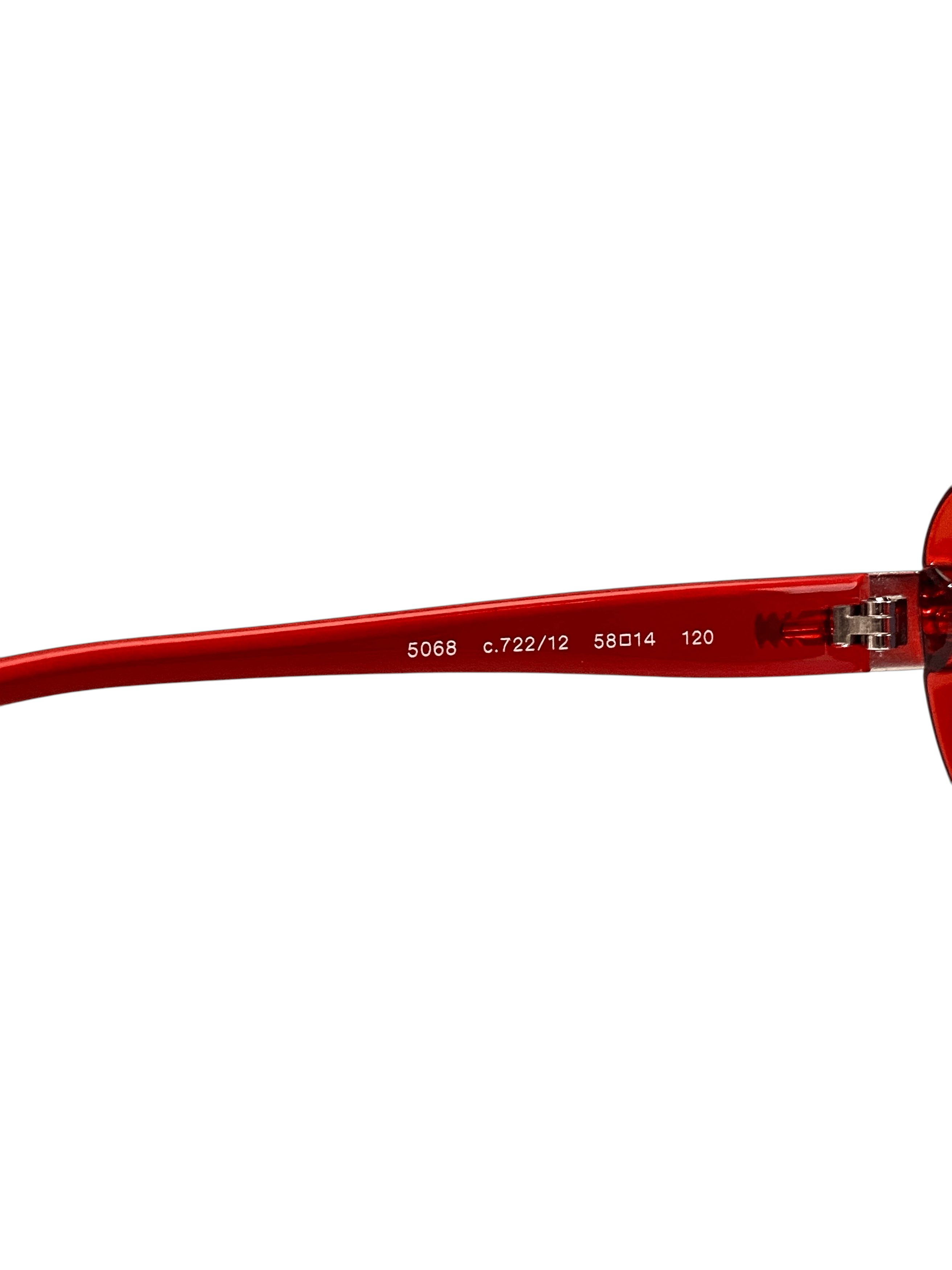 Chanel Chanel CC Logo Shield Oversized Vintage Red Sunglasses Y2K Size ONE SIZE - 10 Thumbnail