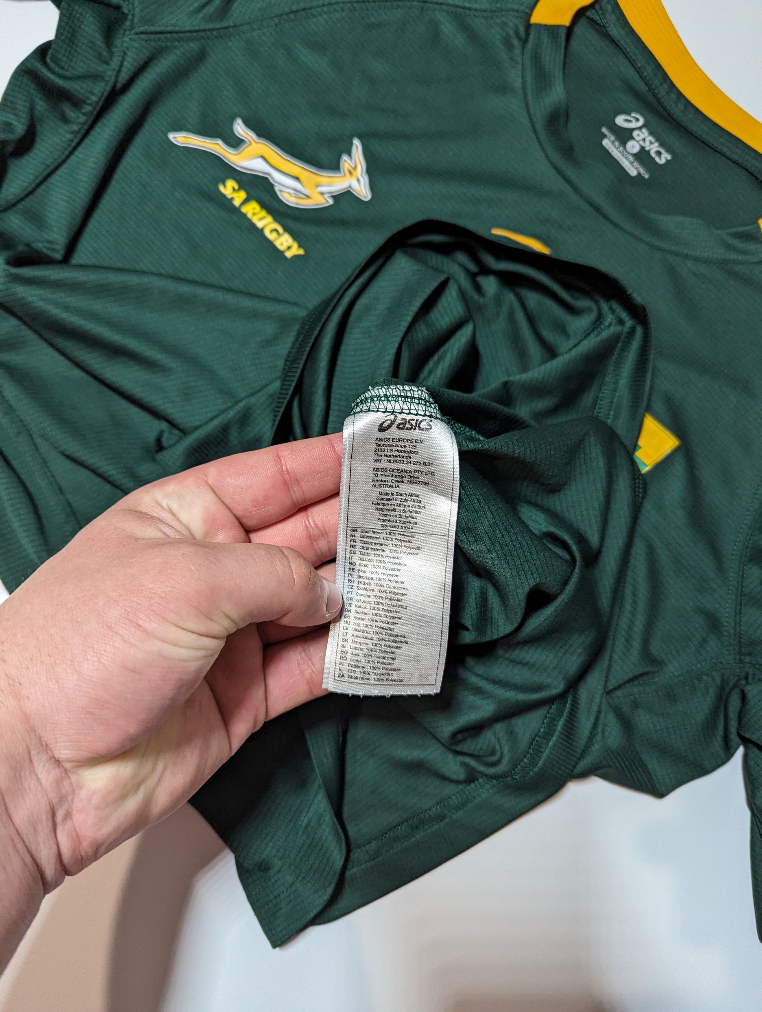 Asics Asics South Africa SA Rugby Jersey Size US S / EU 44-46 / 1 - 6 Thumbnail