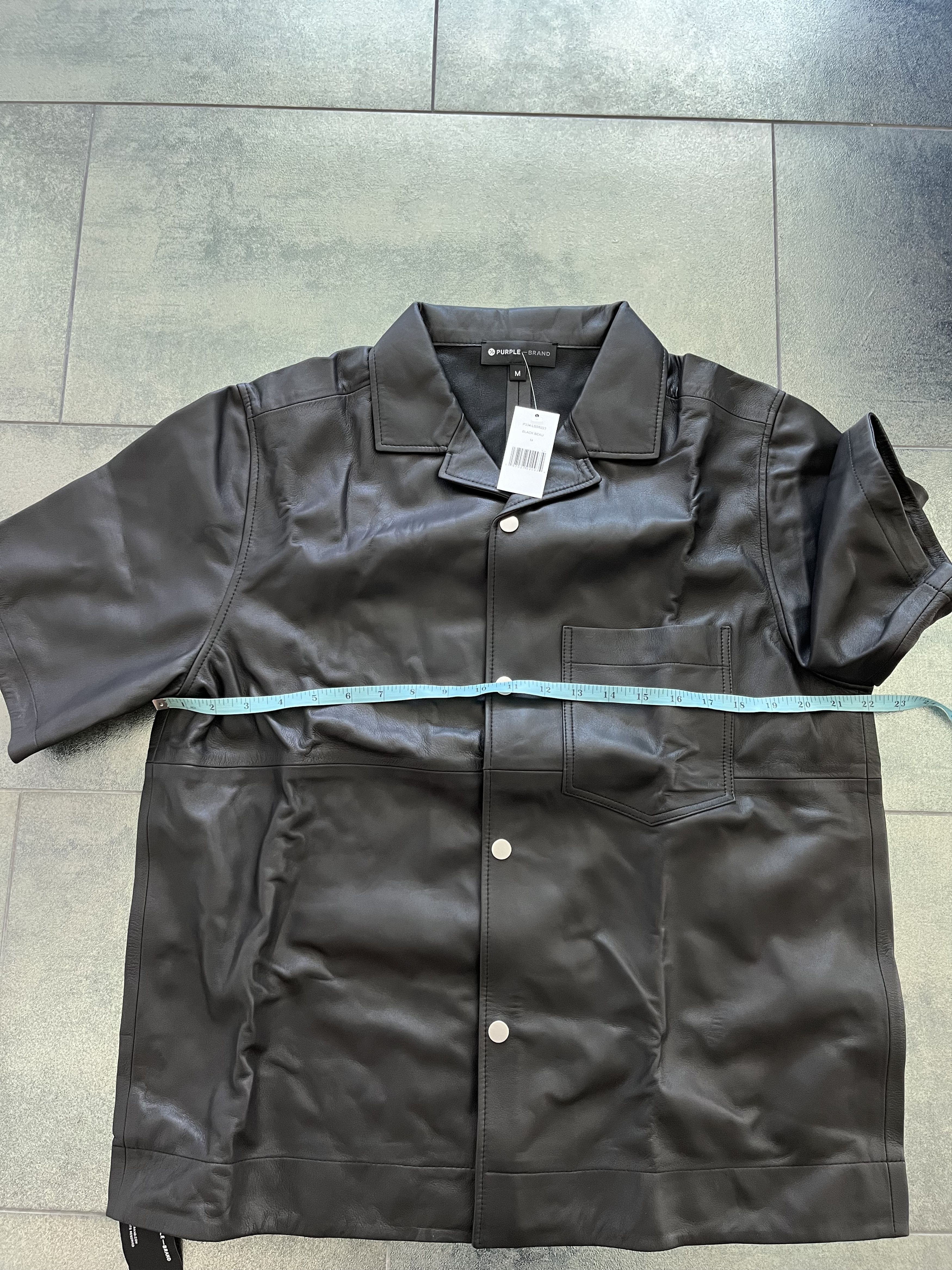 Purple Brand Leather Camp Shirt $1250 Size US M / EU 48-50 / 2 - 4 Thumbnail