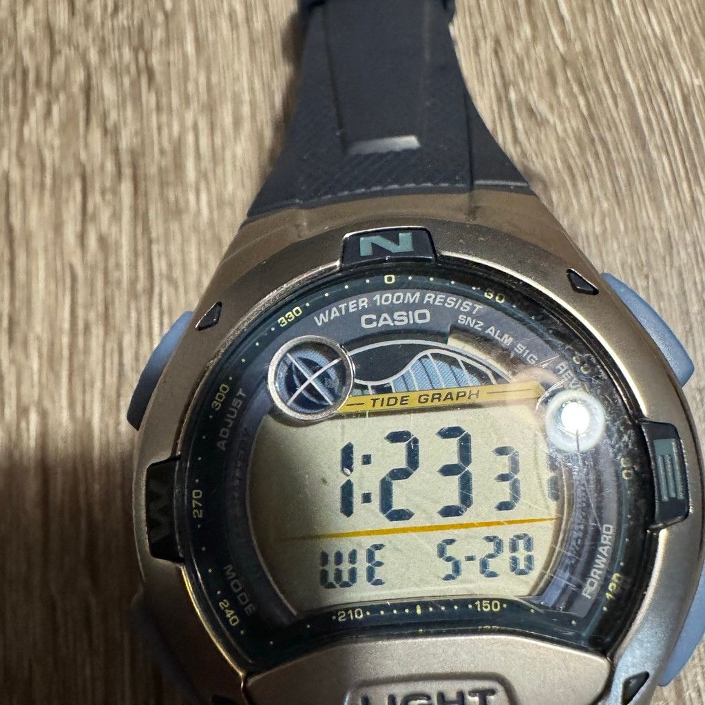 Casio Casio W753 Watch Tide Graph Moon Phase 100M Water Resistant Size ONE SIZE - 4 Thumbnail
