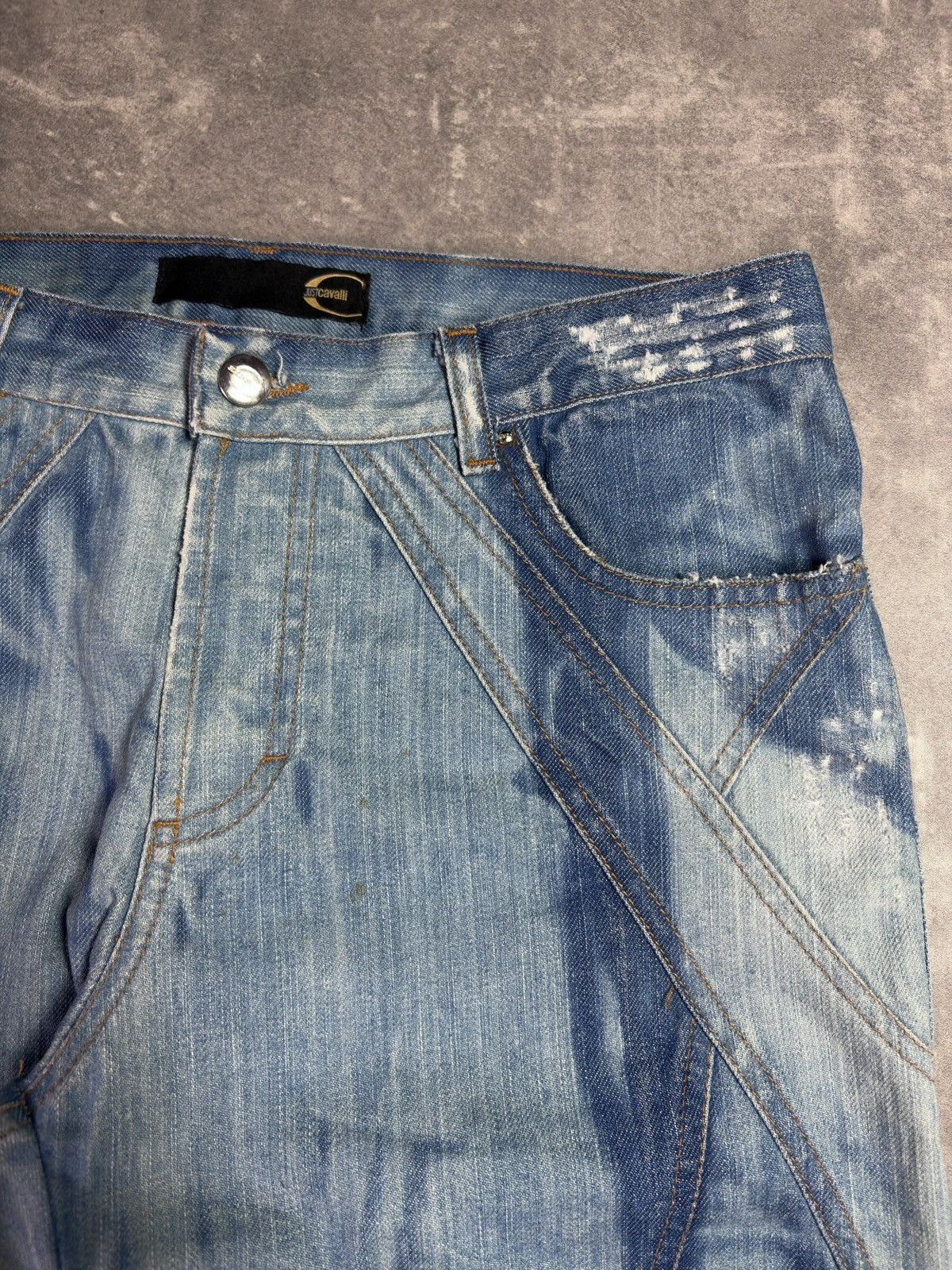 Just Cavalli 00s Just Cavalli Colorblock Dyed Flared Denim Jeans 32 48 Size US 32 / EU 48 - 6 Thumbnail
