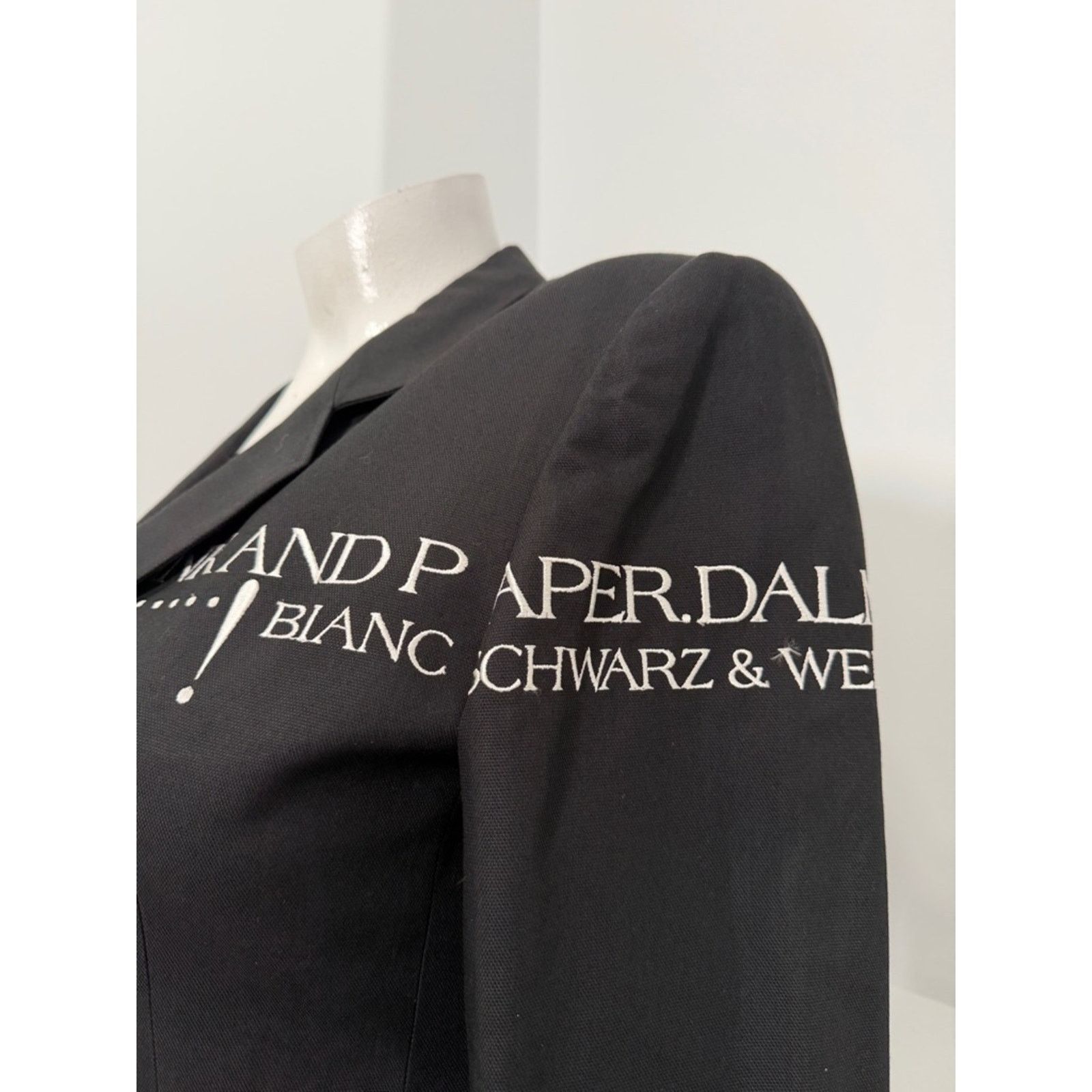 Laurel Laurel Black Blazer Skirt Suit Embroidered Graphic EU 42 Size XL / US 12-14 / IT 48-50 - 8 Thumbnail