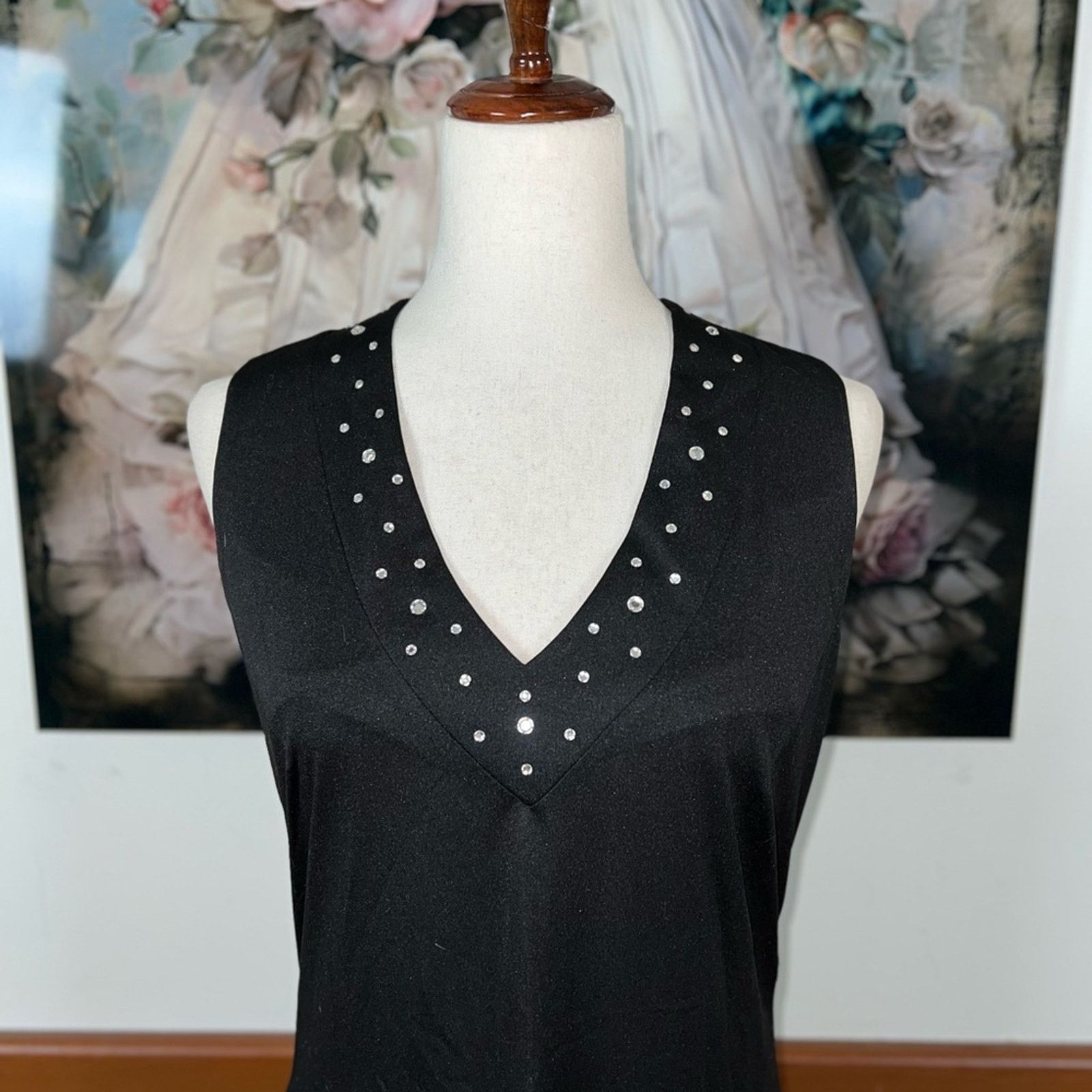Vintage Pretty Vintage 1970s Fred Rothschild California Maxi Dress! Size L / US 10 / IT 46 - 3 Thumbnail