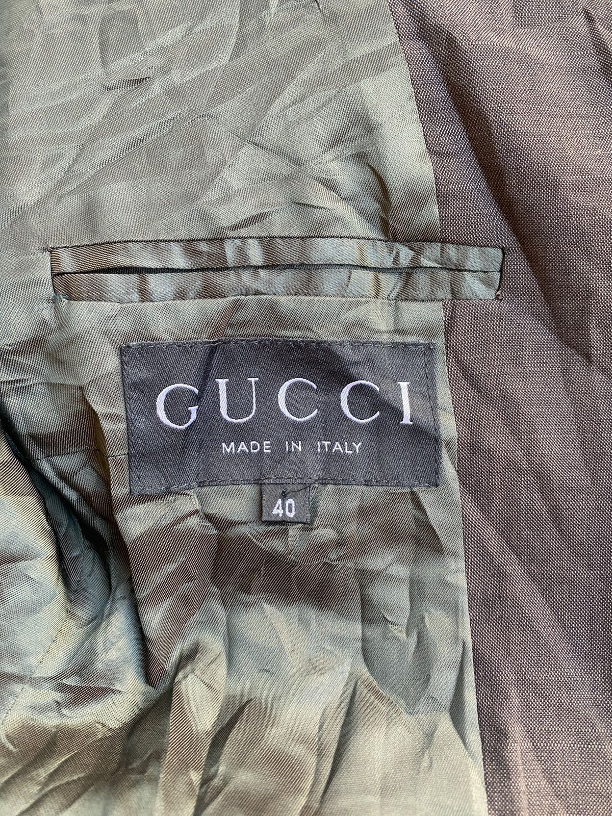 Vintage Vintage 90's Gucci by Tom Ford Silk & Wool Blazer Size S / US 4 / IT 40 - 13 Thumbnail