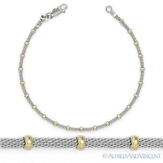 Other Bead & Mesh Chain Bracelet in .925 Sterling Silver Size ONE SIZE - 1 Preview