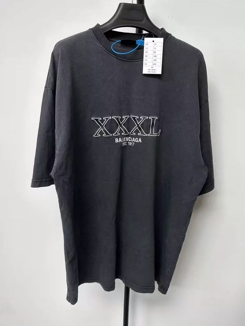 Balenciaga XXX L Size Digital Mother Printed Crew Neck Sho
