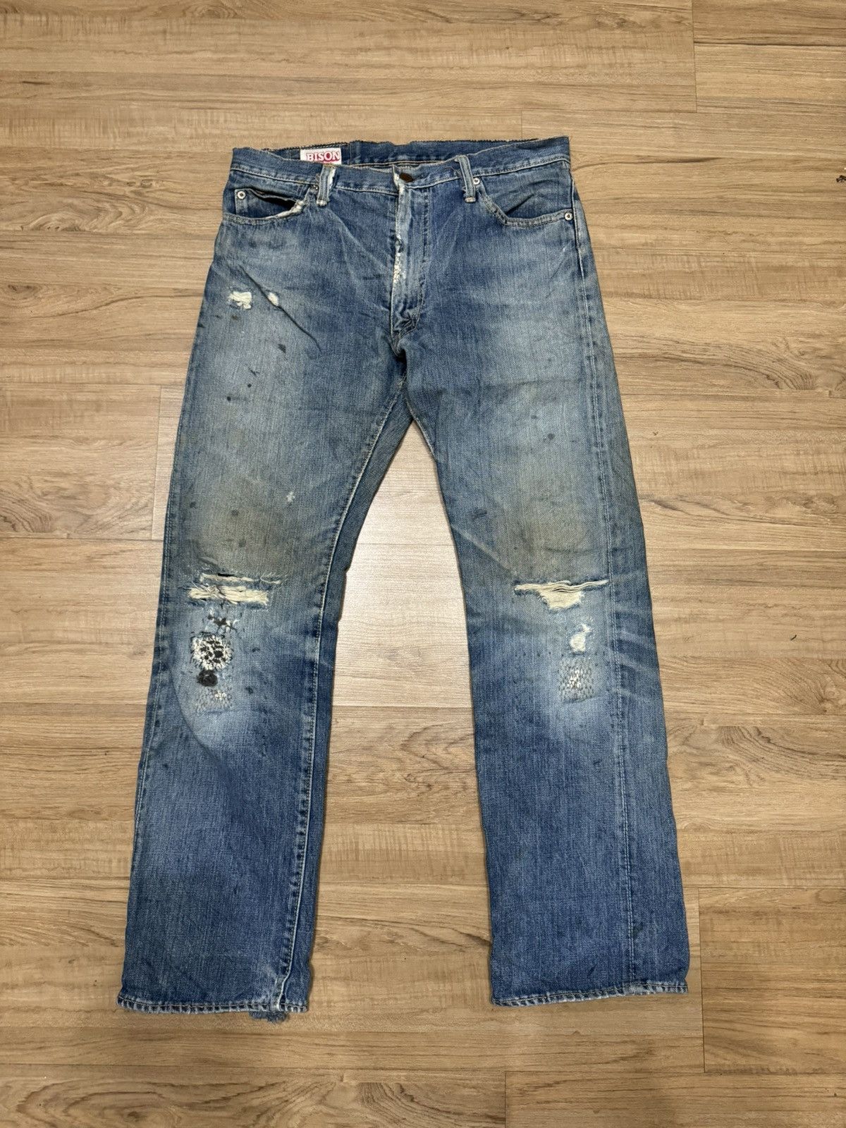 image of Vintage 70’S Bison Jeans in Blue, Men's (Size 33)