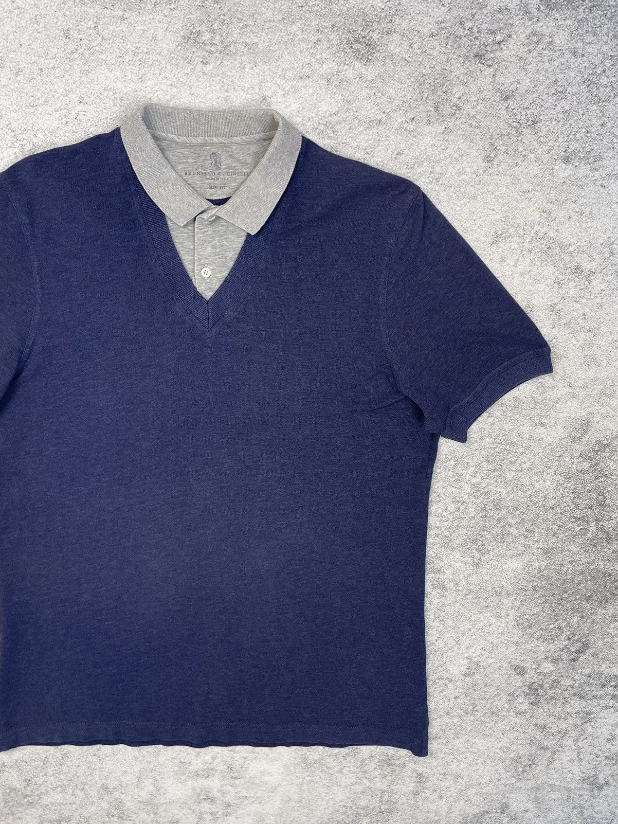 Brunello Cucinelli Brunello Cucinelli Polo Shirt Men Blue Size US M / EU 48-50 / 2 - 5 Thumbnail