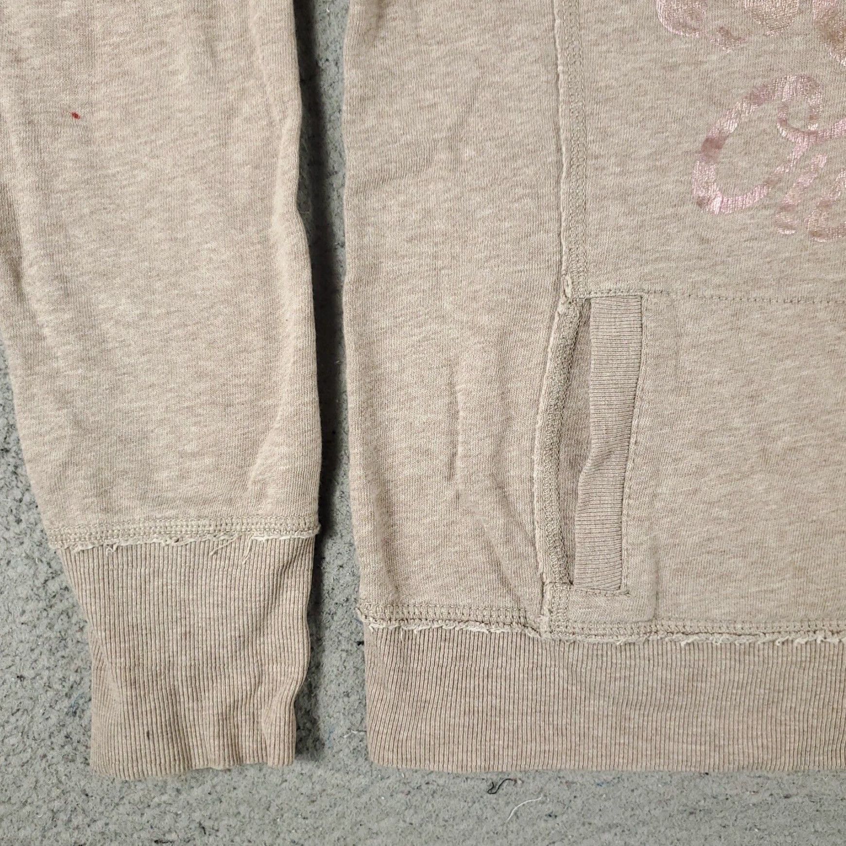 American Eagle Outfitters American Eagle Beige Hoodie Sweatshirt Women's Medium Cotton Blend Fleece Pullover Size M / US 6-8 / IT 42-44 - 4 Thumbnail