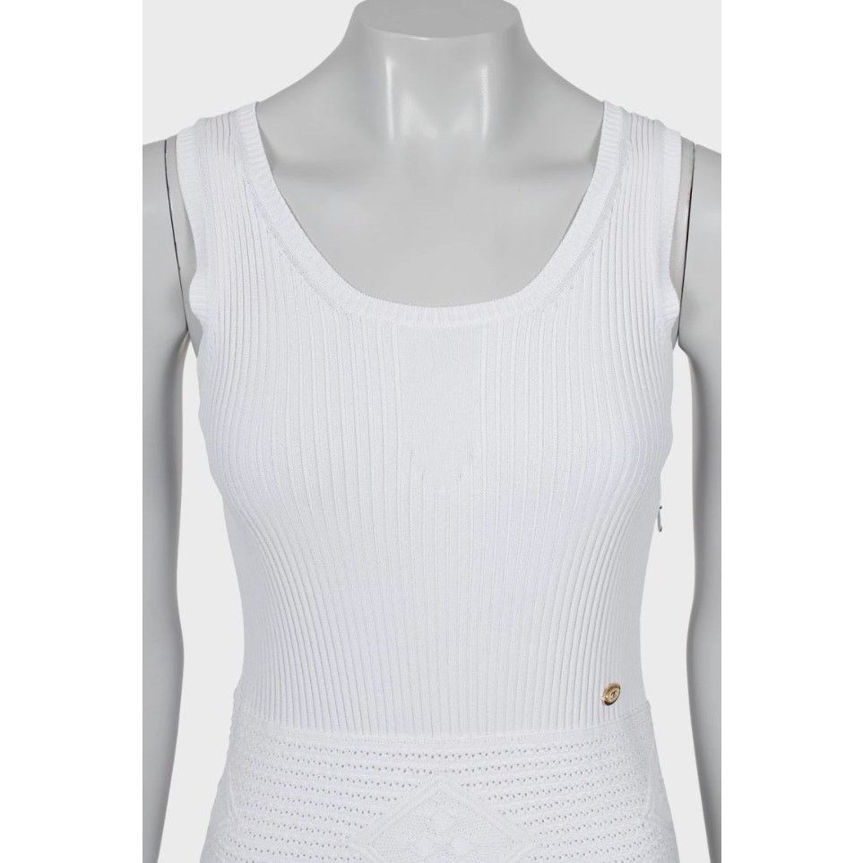 Chanel Chanel White Viscose Blend Dress - Size FR40 (Runs Small) Size M / US 6-8 / IT 42-44 - 4 Thumbnail