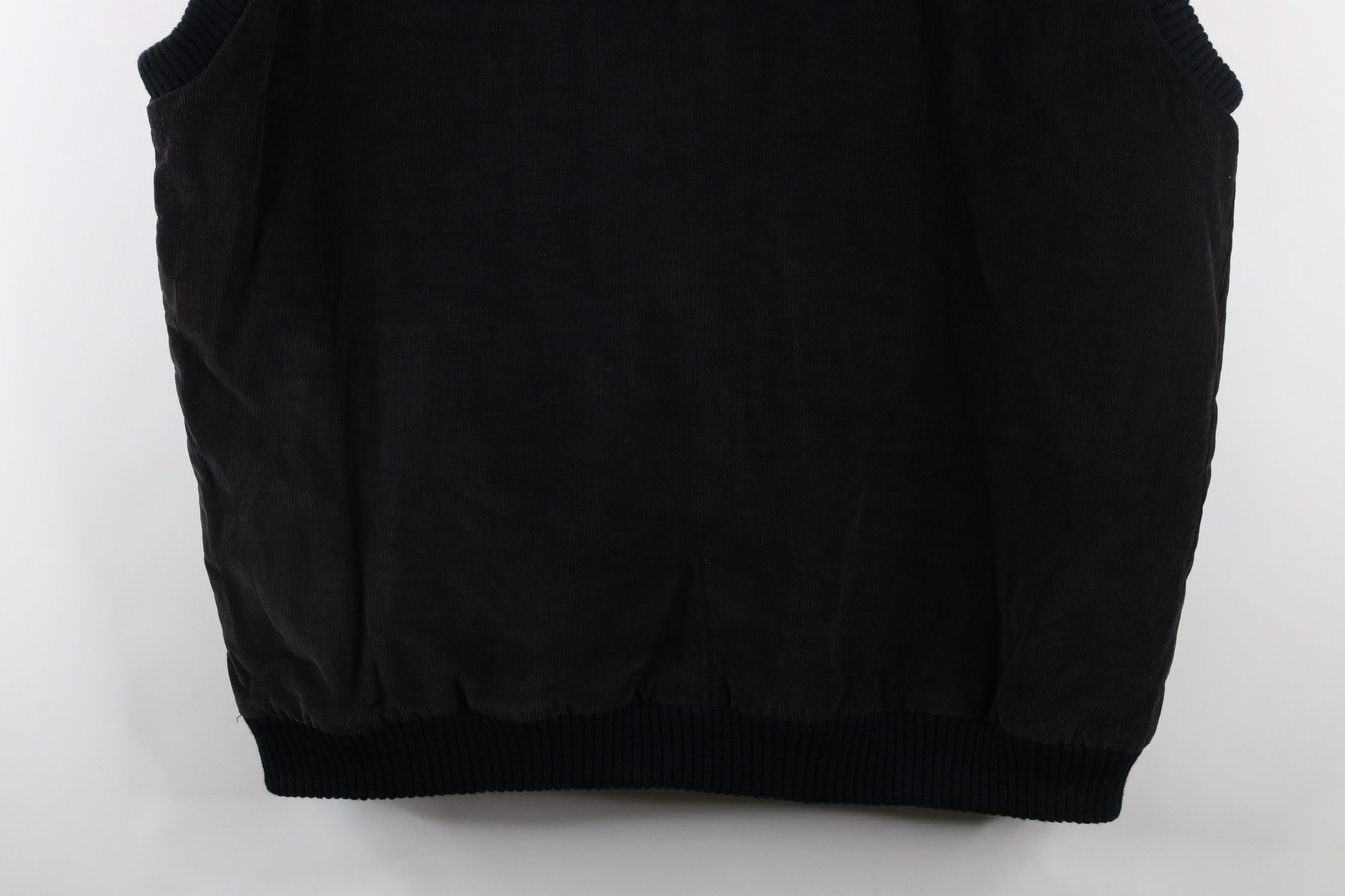 Vintage Vintage 70s Streetwear Corduroy Puffer Vest Jacket Black Size US XL / EU 56 / 4 - 13 Thumbnail