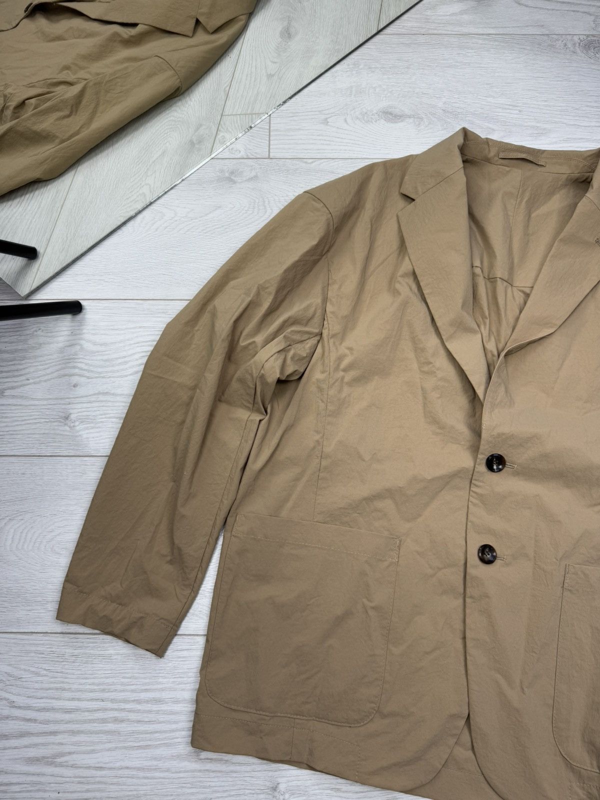 Attachment × Kazuyuki Kumagai Attachment Attachment Kazuyuki Kumagai Nylon Blazer Size 38S - 2 Thumbnail