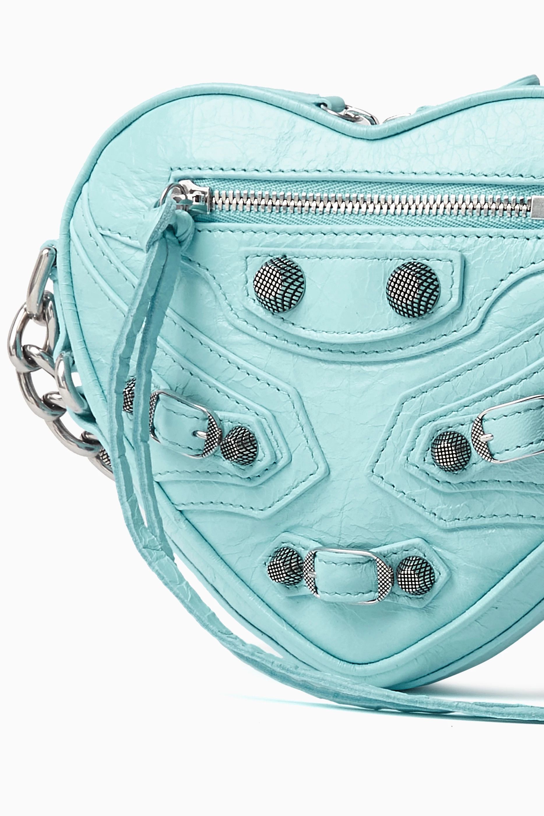 Balenciaga o1mt1gz1124 Size: OS / Le Cagole Heart Mini Bag in Blue Size ONE SIZE - 5 Thumbnail