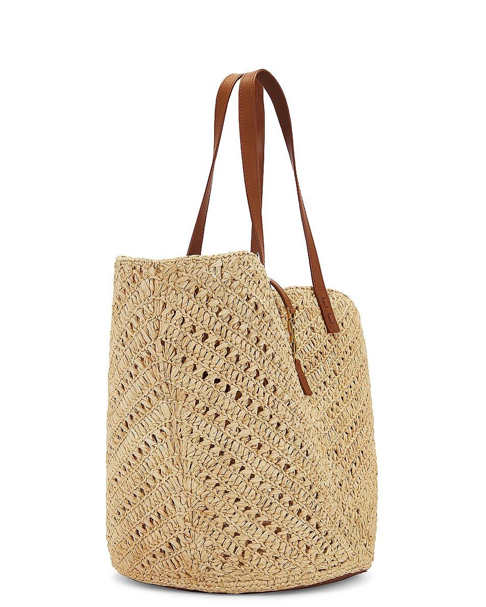 Saint Laurent Paris o1bcso1str0325 Size:OS/Panier Vegetable Bag in Natural/Brick Size ONE SIZE - 4 Thumbnail