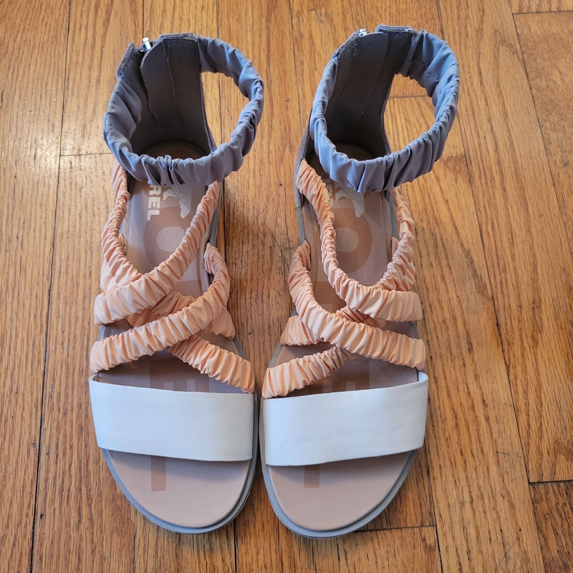 SOREL Sorel 7 ELLA II Ankle Strap Orange Grey Summer Sandals Flat Size US 7 / IT 37 - 3 Thumbnail