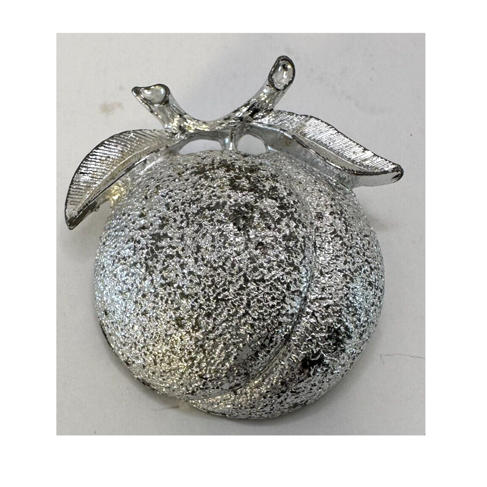 Vintage Sarah Coventry Vintage Signed Peach Brooch Pin Silver Tone Size ONE SIZE - 1 Thumbnail
