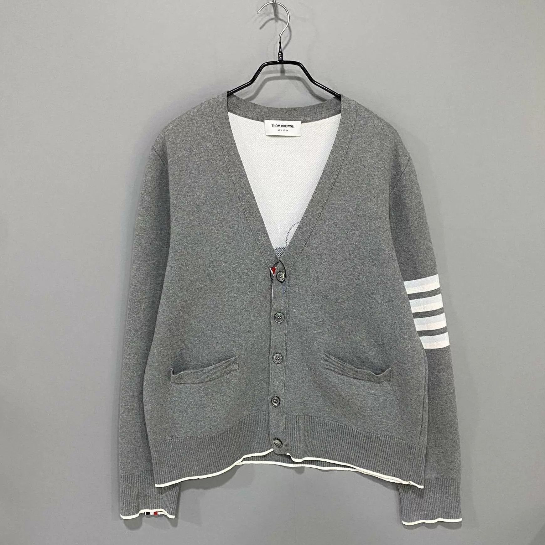 Thom Browne Thom Browne 99 New Cardigan Size 4 Collar Stain Size S / US 4 / IT 40 - 1 Thumbnail