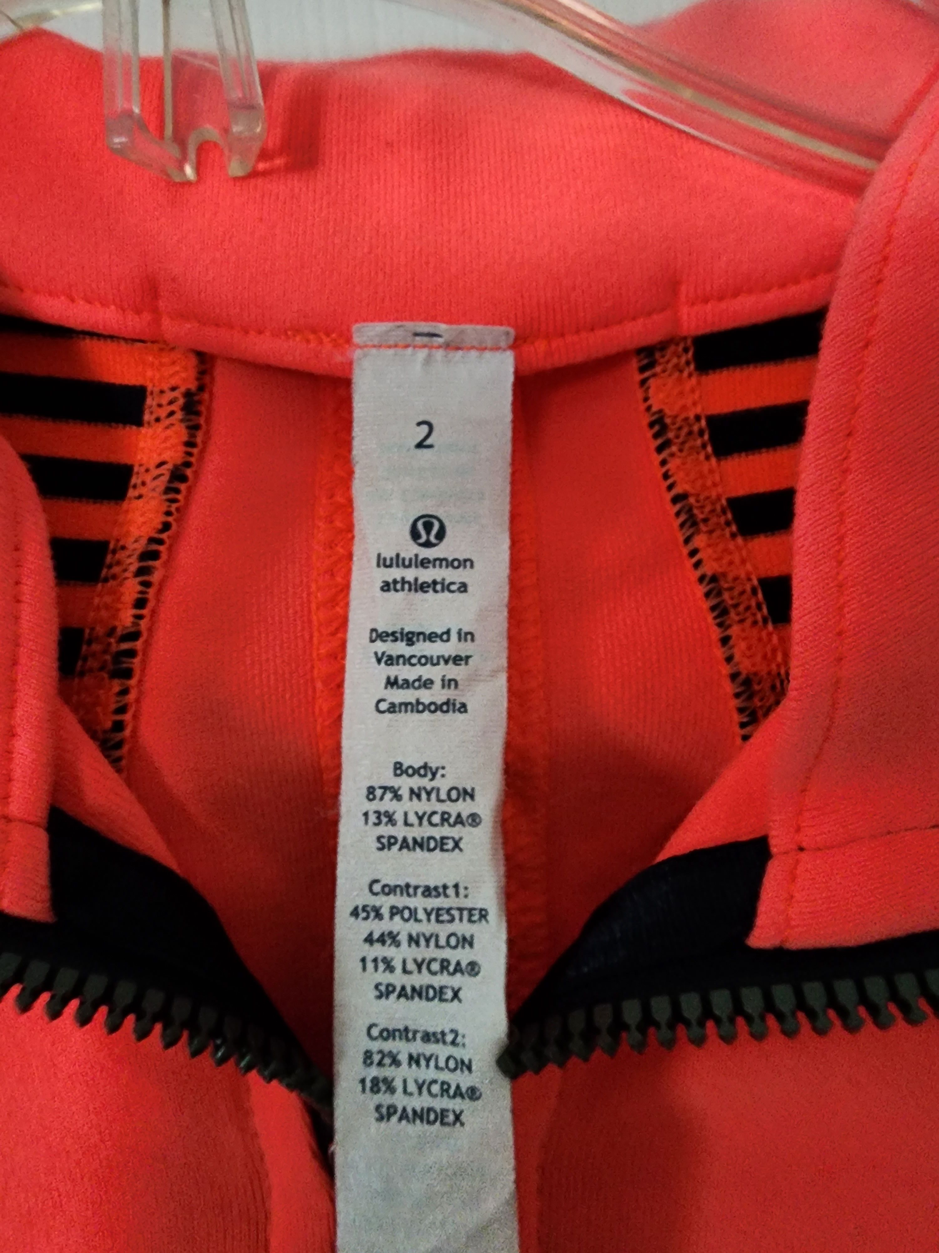 Lululemon Lululemon Stride Neon Coral Orange Define Forme Jacket 2 Size XS / US 0-2 / IT 36-38 - 3 Thumbnail