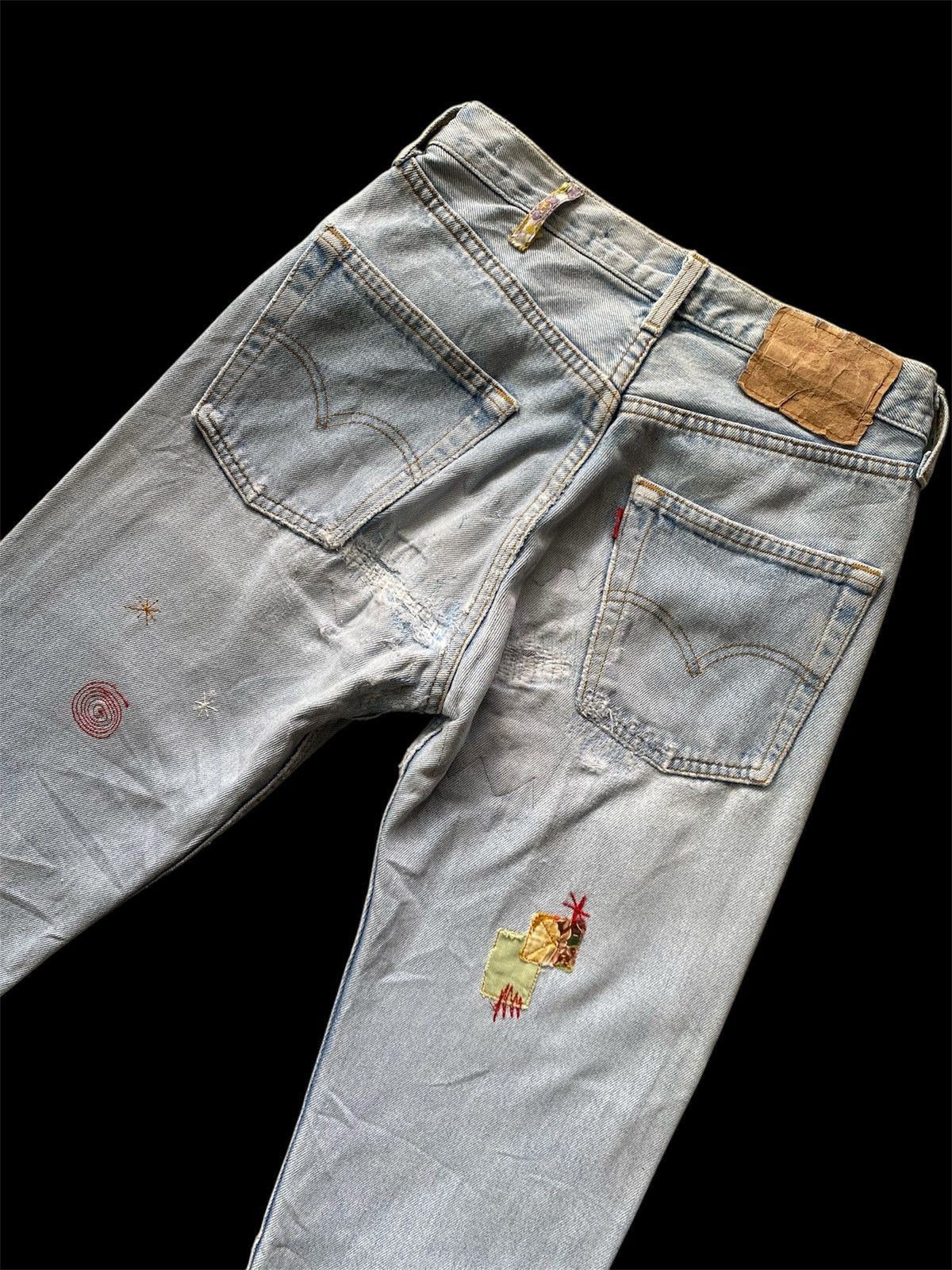 Atelier & Repairs × Levi's × Vintage Vintage Levi's 501 Patchwork Denim Jeans Reworked 31x30 Size US 28 / EU 44 - 4 Thumbnail