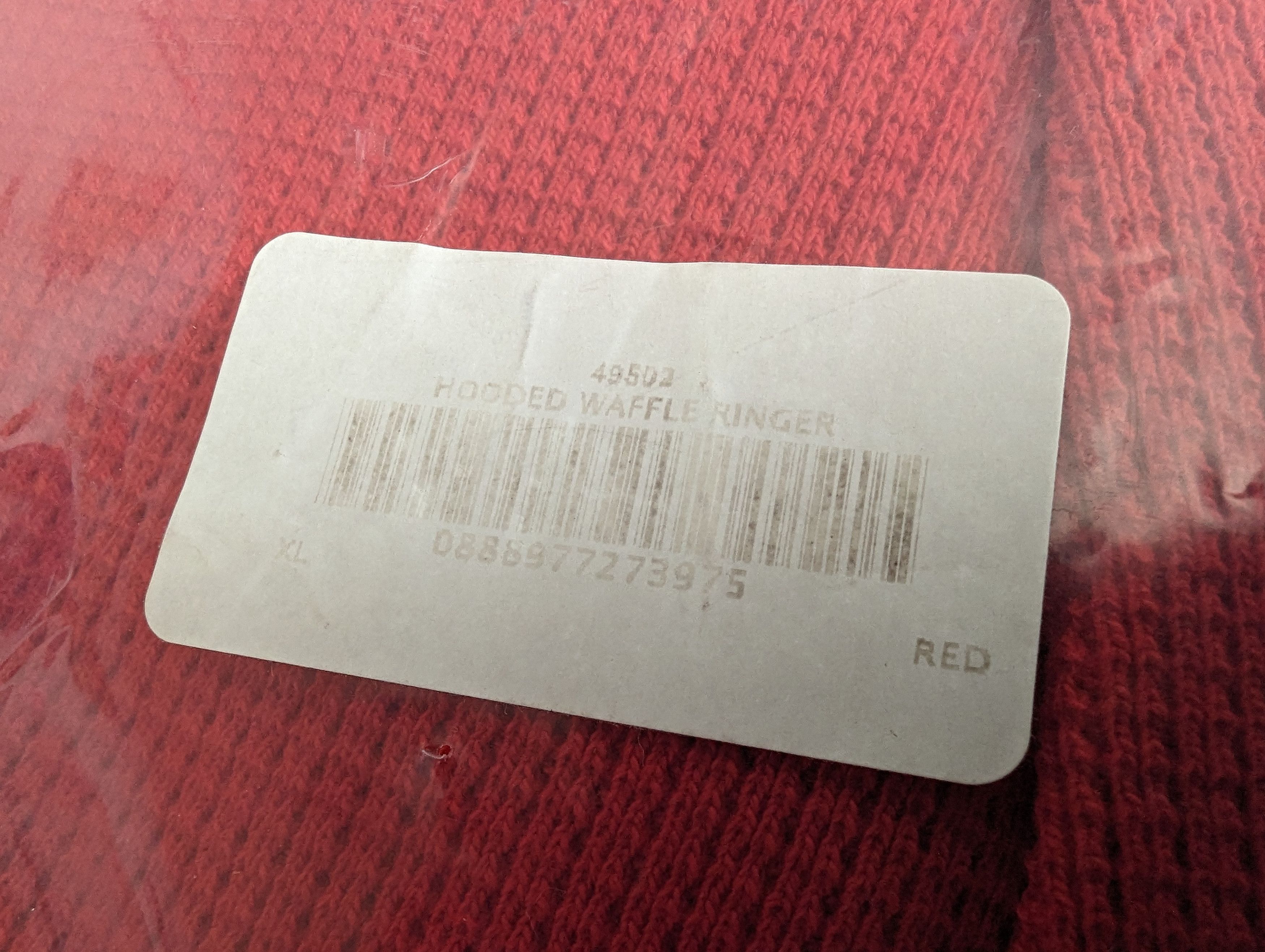 Supreme NEW Supreme Hooded Waffle Ringer Red XL Size US XL / EU 56 / 4 - 8 Thumbnail