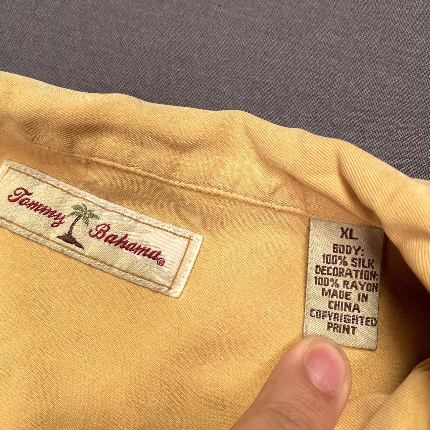 Tommy Bahama Tommy Bahama Shirt Mens XL Yellow Seas The Day Sailboat Silk Hawaiian Aloha Size US XL / EU 56 / 4 - 5 Thumbnail