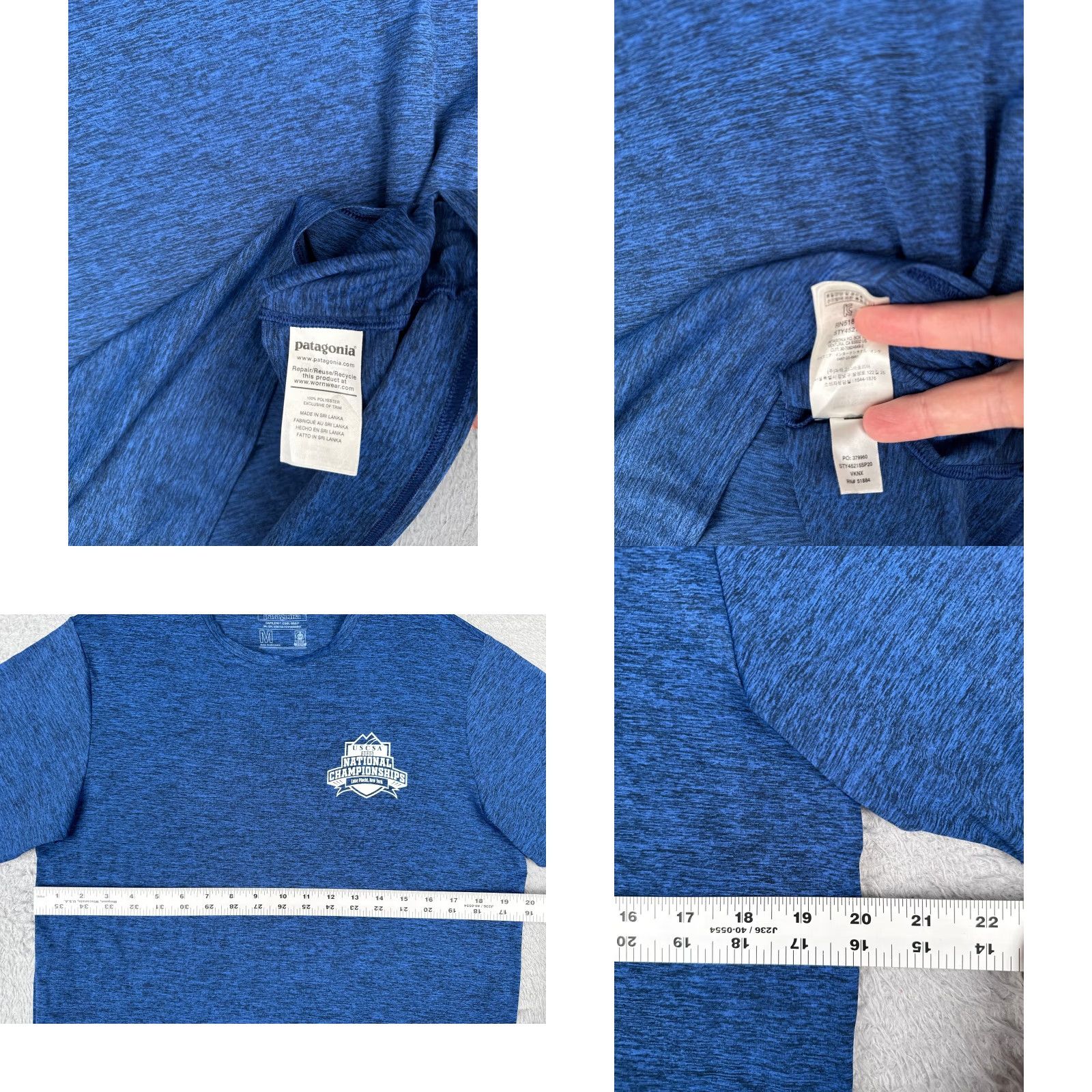 Patagonia Patagonia Shirt Men Medium Blue Crew Neck 100% Polyester USCSA Champions 2020 Size US M / EU 48-50 / 2 - 8 Thumbnail