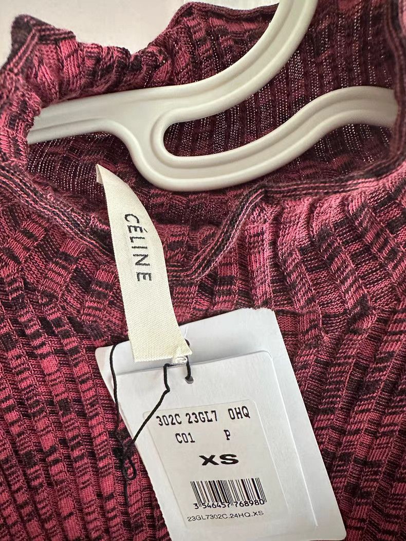 Celine Old Celine Knit Top / Base Layer Q9 Size XS / US 0-2 / IT 36-38 - 4 Thumbnail