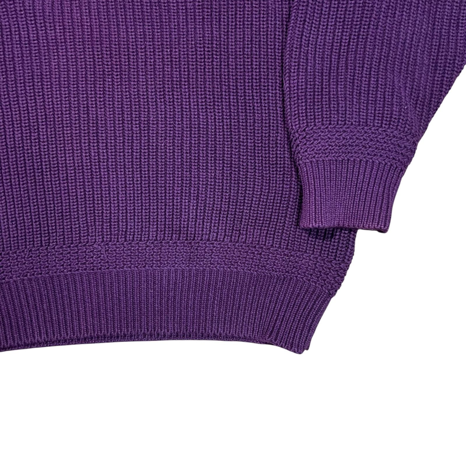 Eddie Bauer × Vintage Vintage 90s Eddie Bauer purple knit Henley sweater (L) Size US L / EU 52-54 / 3 - 3 Thumbnail