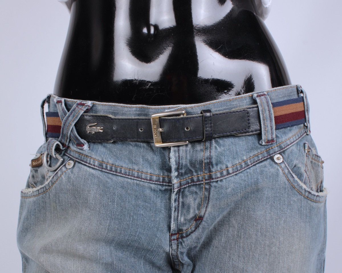 Lacoste × Vintage Lacoste Vintage Stretch Canvas Leather Mens/Unisex Belt Size ONE SIZE - 3 Thumbnail