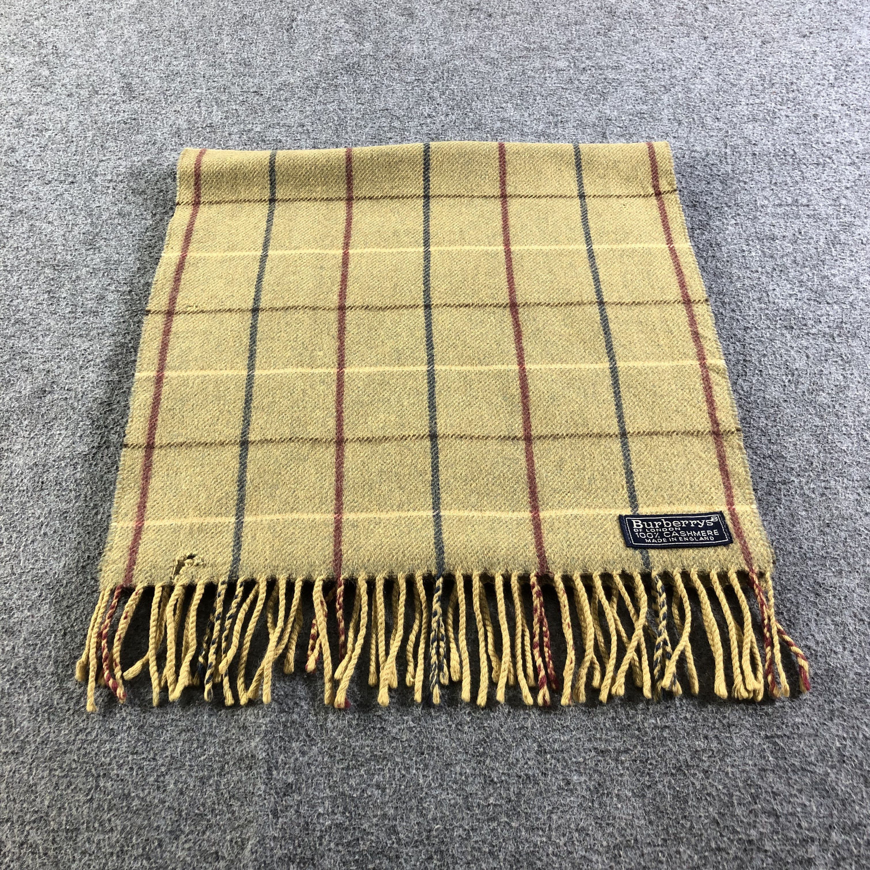 Burberry Burberrys Cashmere Scarf Muffler V1767 Size ONE SIZE - 2 Thumbnail