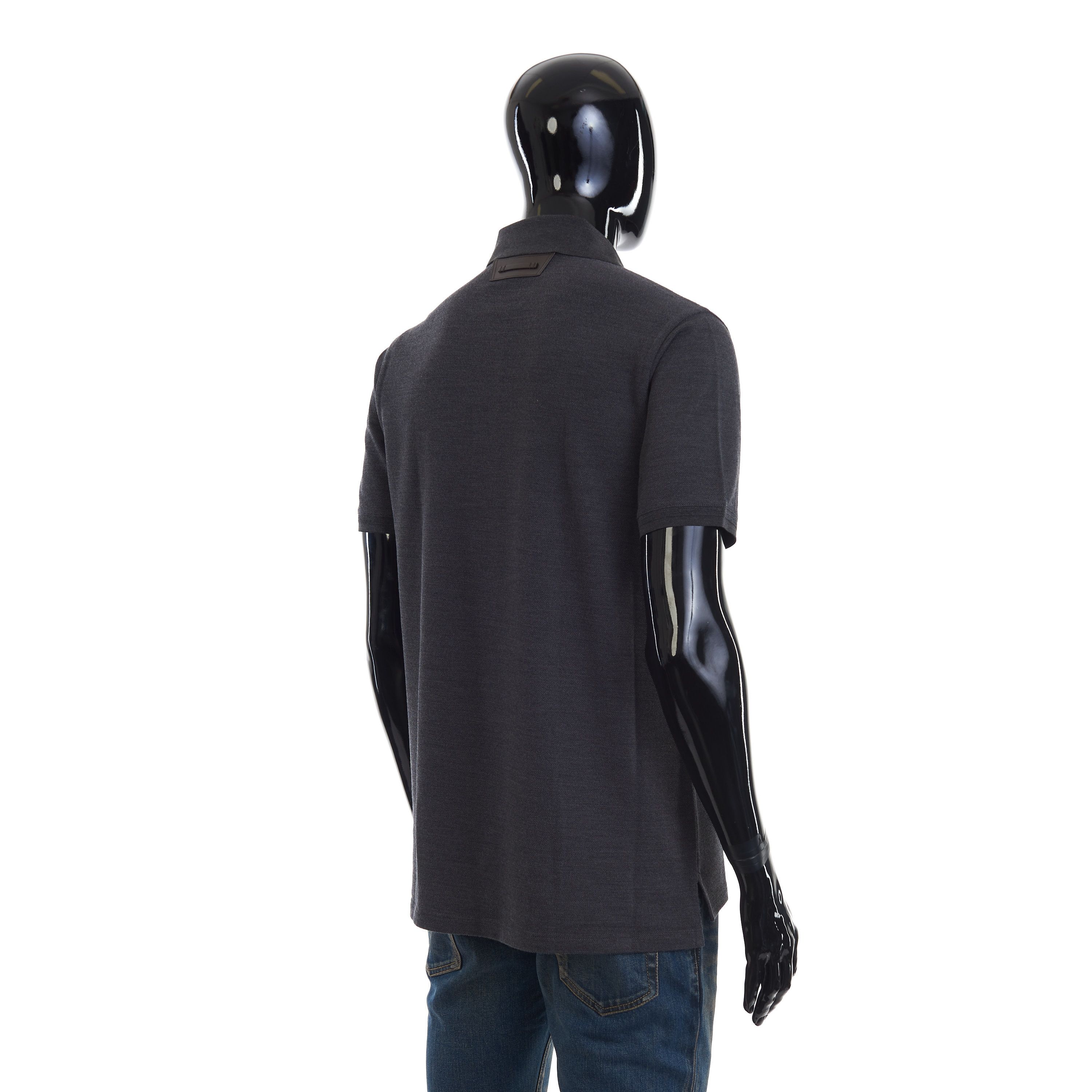 Berluti Polo Shirt With Leather Detail, Mulberry Silk & Wool Size US S / EU 44-46 / 1 - 6 Thumbnail