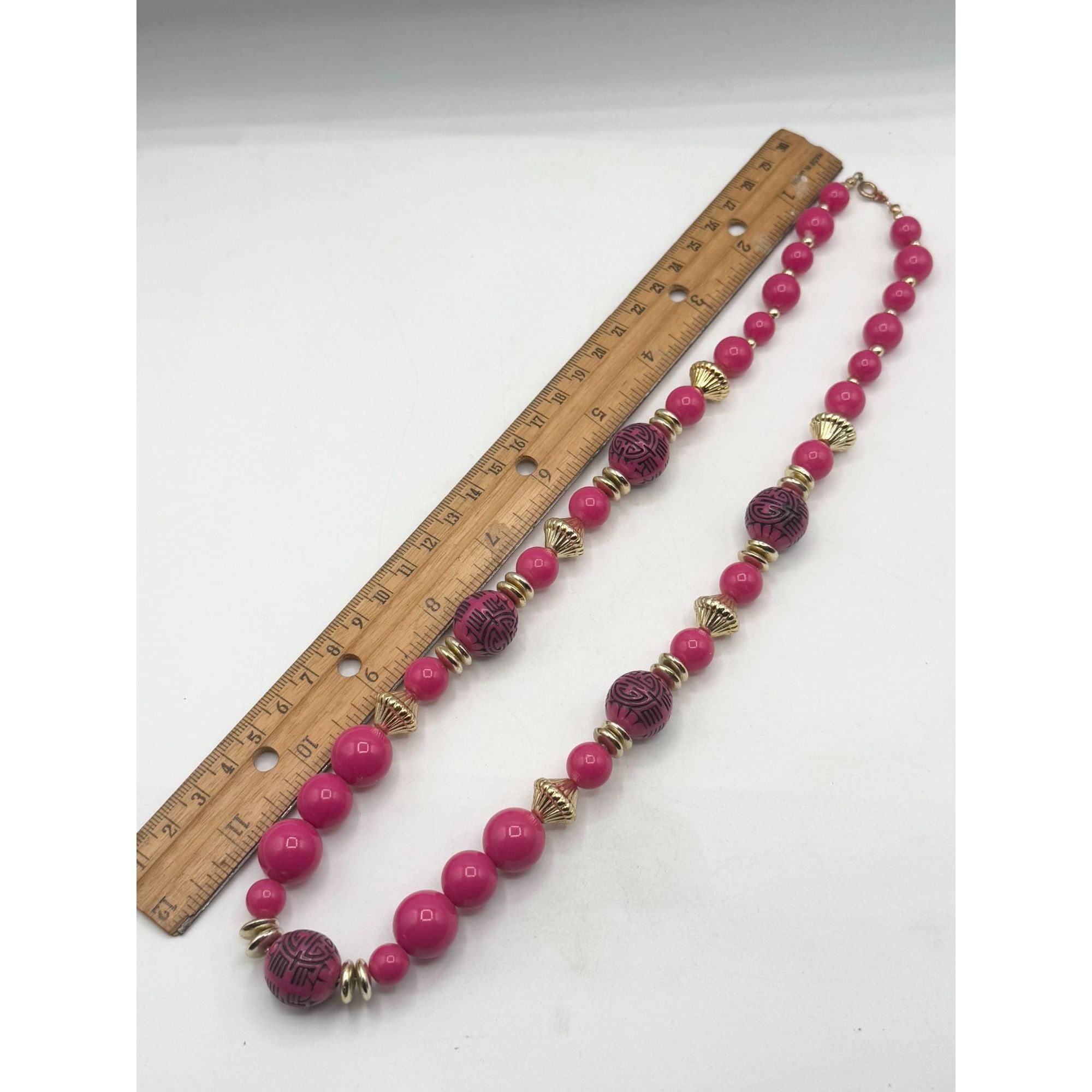Vintage Vintage pink gold beaded necklace Size ONE SIZE - 5 Thumbnail